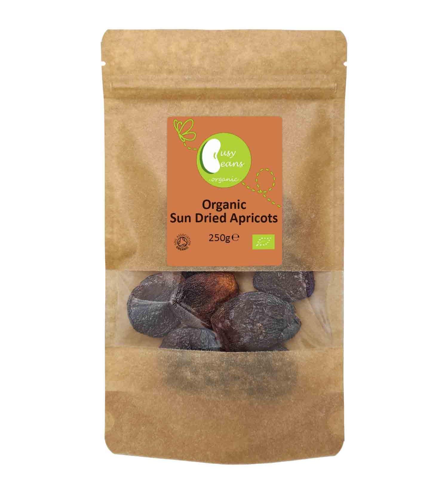 Organic Sun Dried Apricots - Certified Organic - by Busy Beans Organic (250g) - Buy Online on GoSupps.com