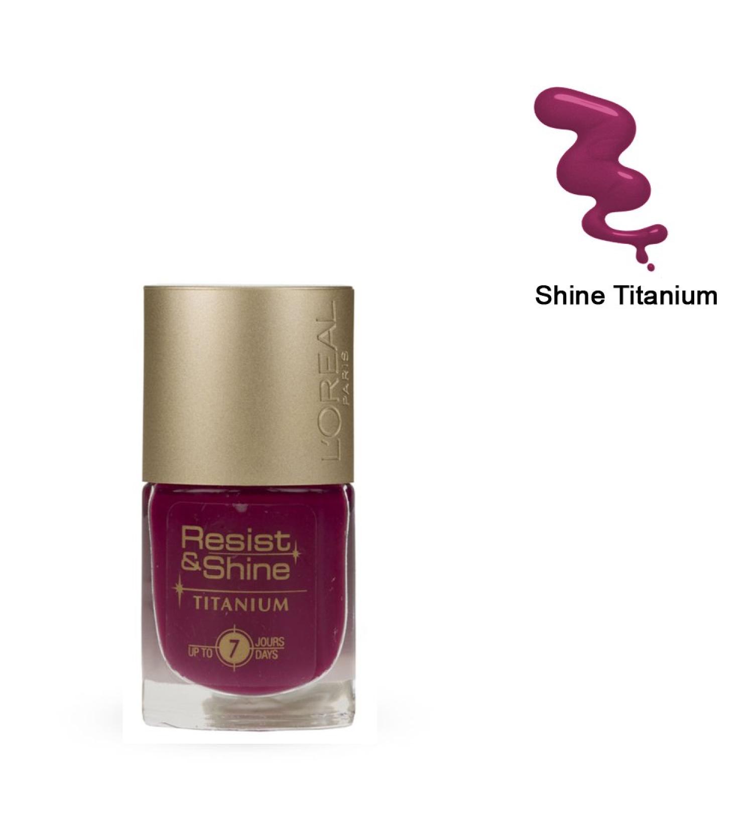 L 'Oreal Resist & Shine Titanium Nail Varnish 209 Bois En Rose