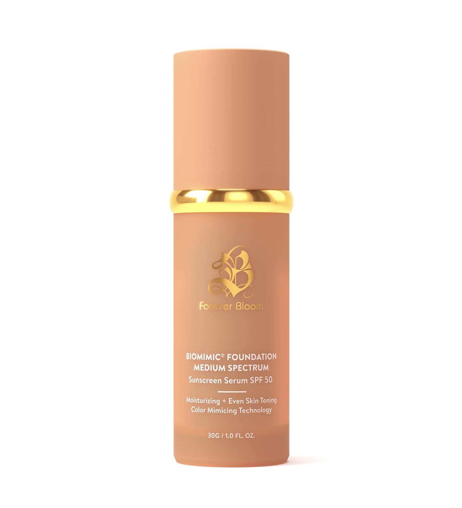 Forever Bloom Bio Mimic SPF50 Foundation Medium Spectrum - Ideal for Gym, Sports, and Dancing - Buy Online on GoSupps.com
