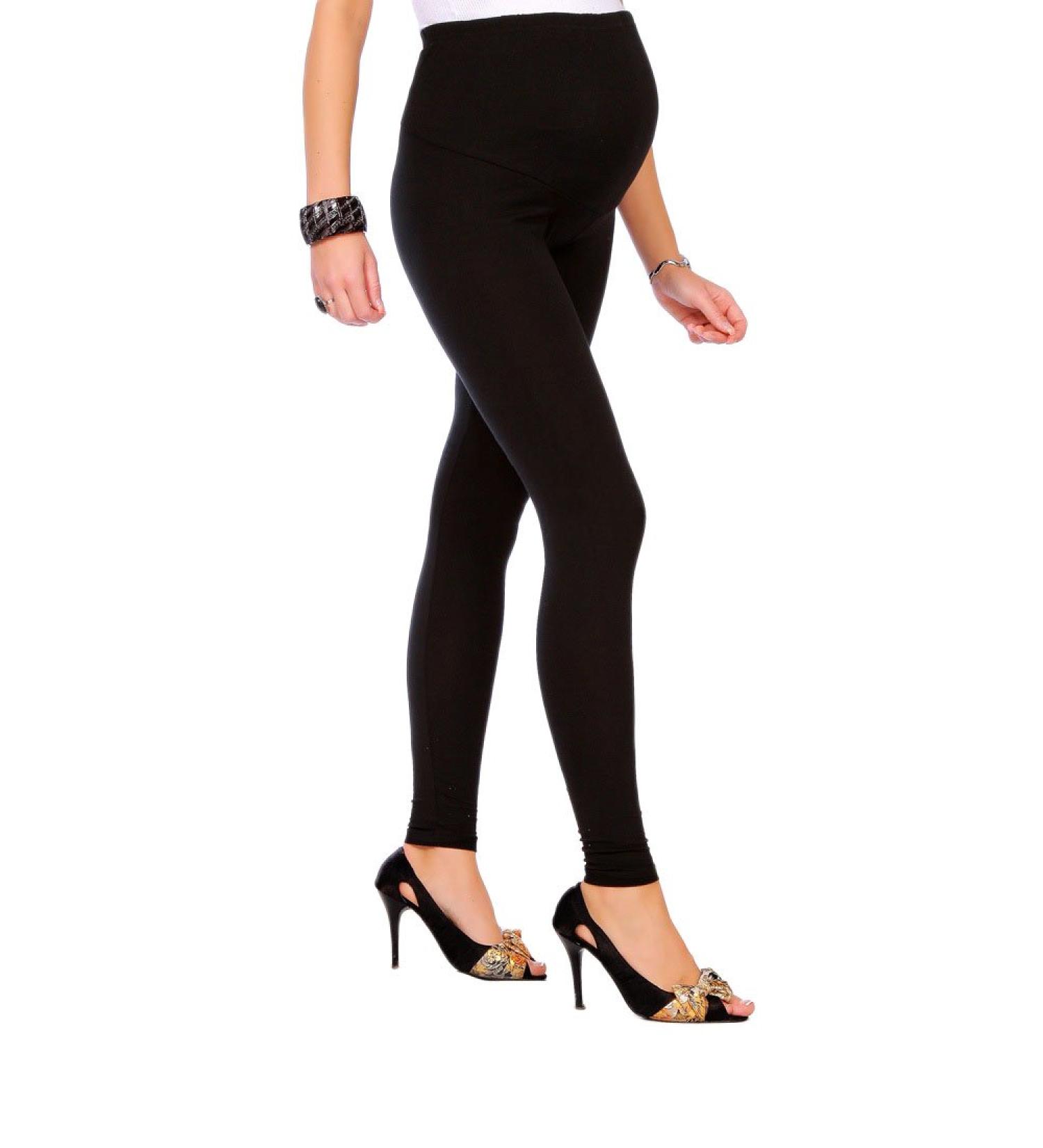 FUTURO FASHION Women's Maternity Cotton Leggings - Comfortable Full Ankle Length Pregnancy Pants with Belly Support (Black, Size 8-22) - Buy Online on GoSupps.com