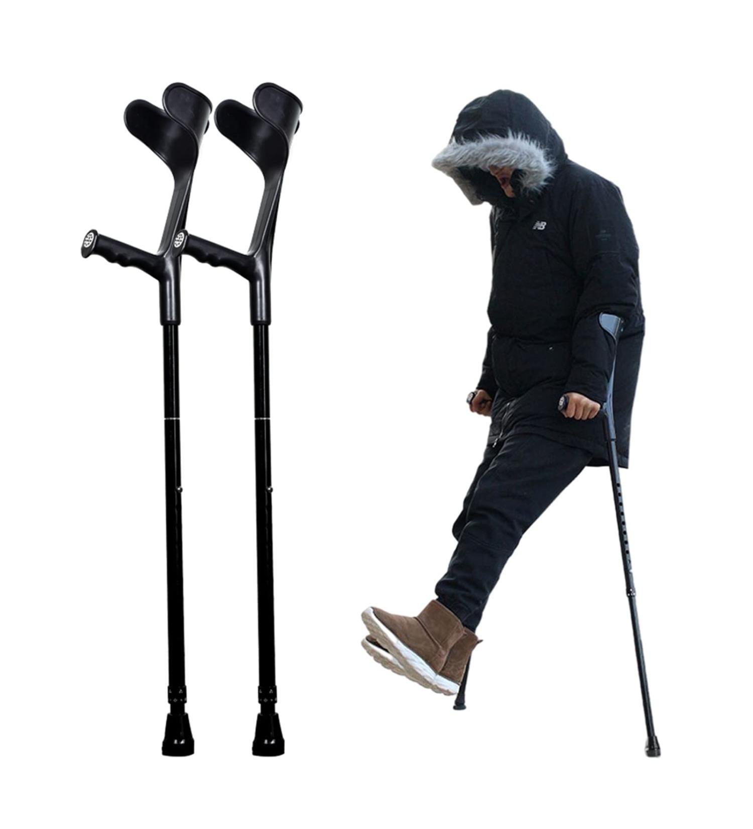 Forearm Crutches Folding Crutches for Travel Ergonomic Adjustable Lightweight Walking Crutches for The Adults/Young/Elder Lucky Star - Buy Online on GoSupps.com