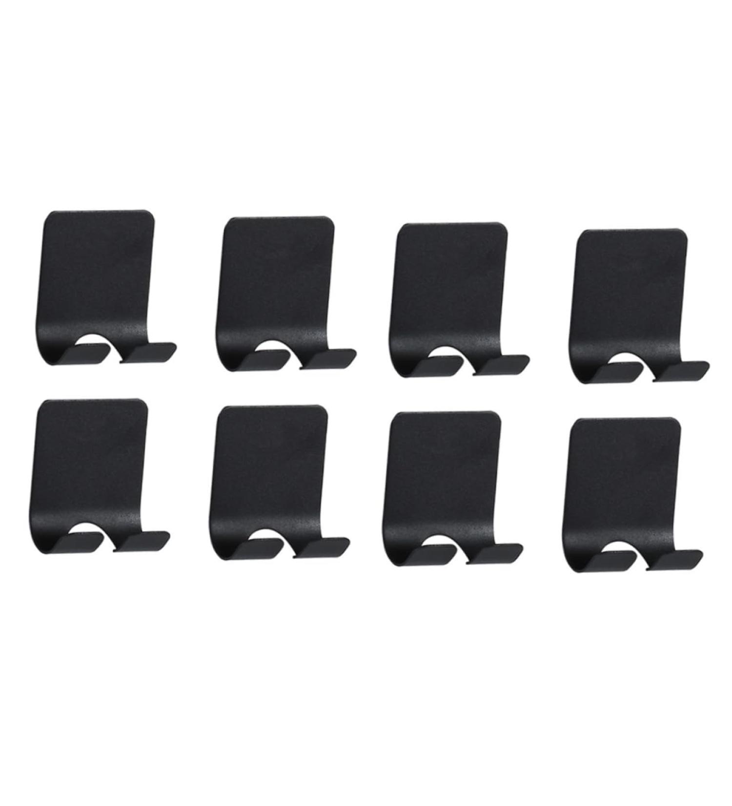 Zerodeko 8-Piece Storage Hooks Set | Wall Hooks for Towels Kitchen Utensils & Razors | Black 6.1x4.5cm - Organize Your Space! - Buy Online on GoSupps.com
