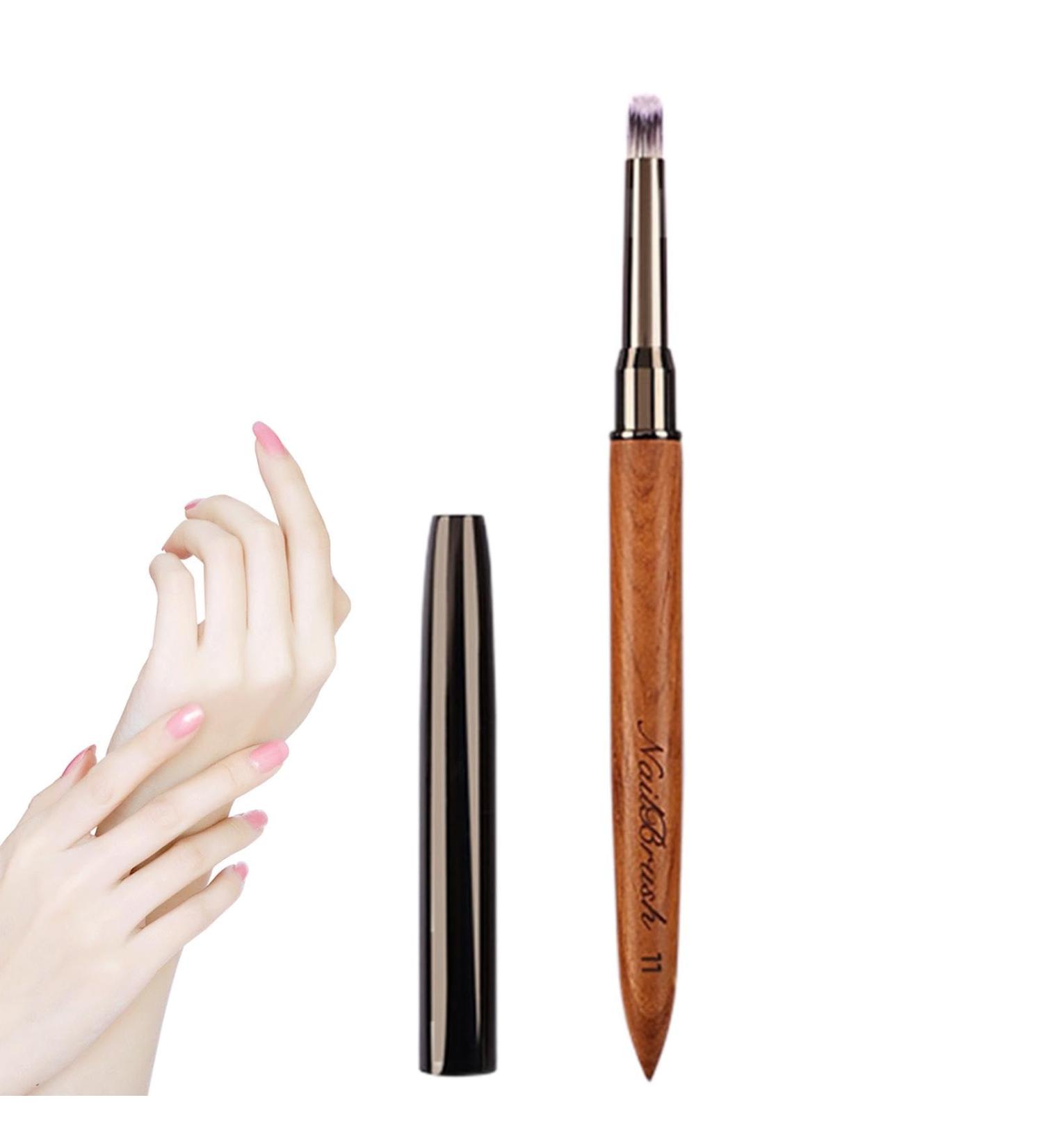 Nail Brushes For | Tool - Sandalwood Nail Polish Brush For Thin Details Fine Drawing Long Lines Home Use And Professional Nail Salon K - Buy Online on GoSupps.com