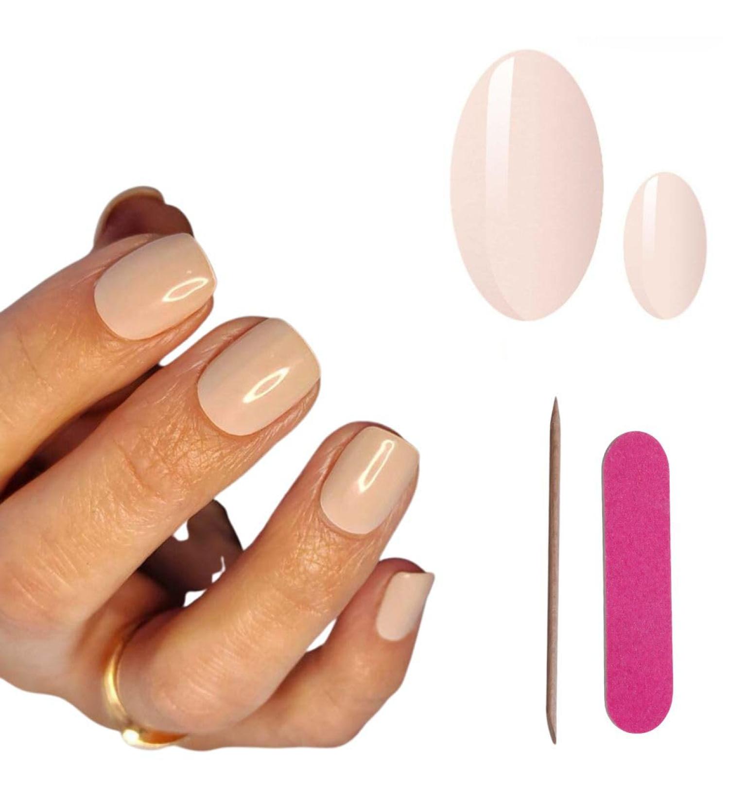 Manifix UV Gel Foils for Nails - Satin Nature Nude | Vegan Self-Adhesive Nail Film for Easy DIY Nail Art - Buy Online on GoSupps.com