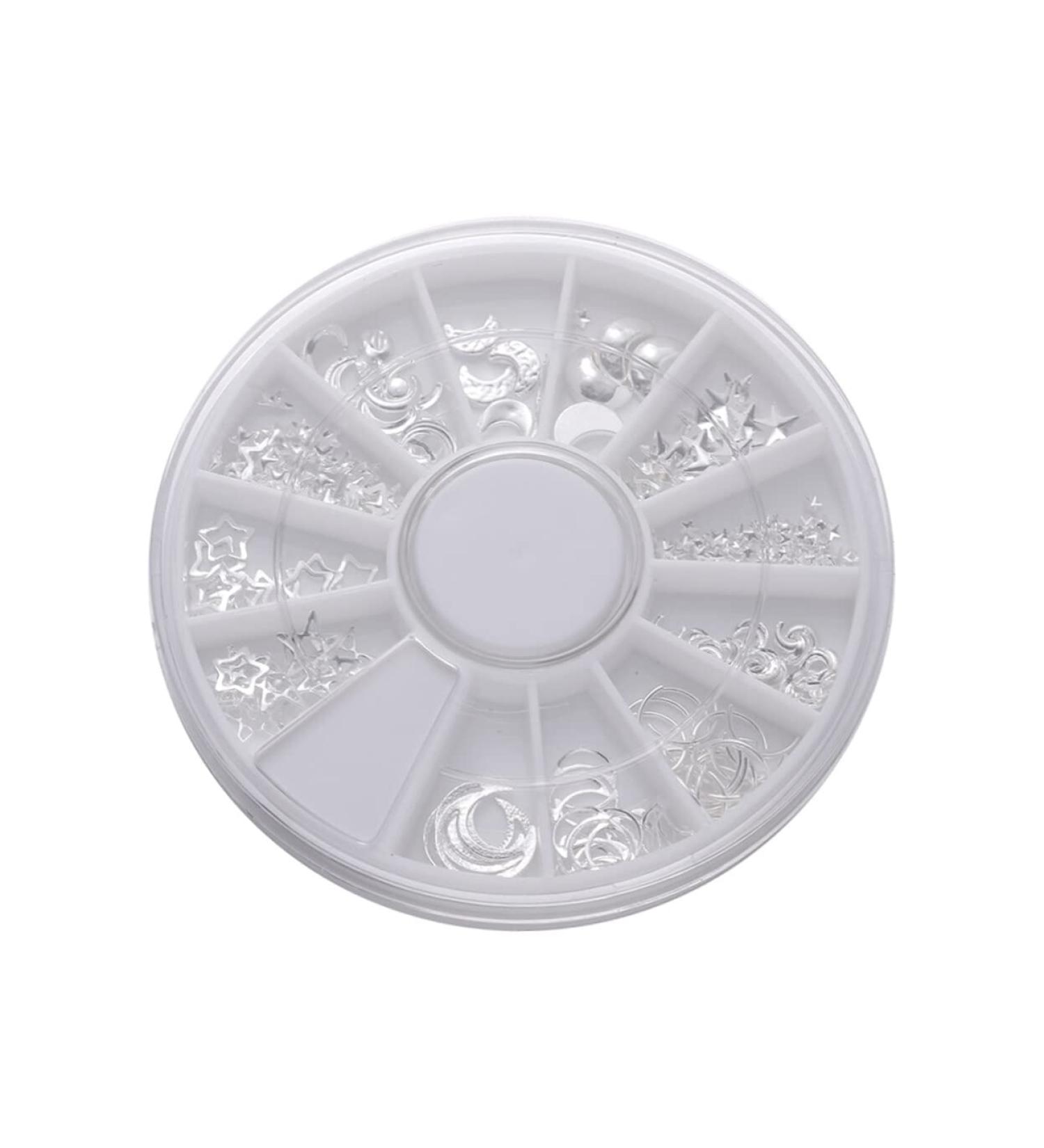 COHEALI 1pc 12 Nail Art Glitters Nail Decorations for Nail Glitter Metal Trim Nail Art Decoration Gold Nail Art Nail Embellishments Diy Nail Decals Rhinestone Decor Disc Manicure - Buy Online on GoSupps.com