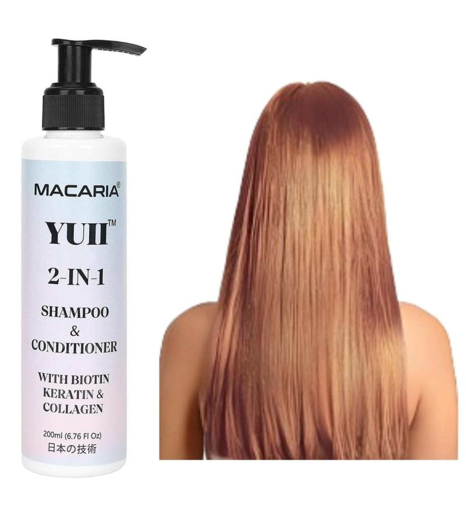 Macaria Herabl Pvt Ltd Yuii Keratin Shampoo With Conditioner for thinning hair for women - Buy Online on GoSupps.com