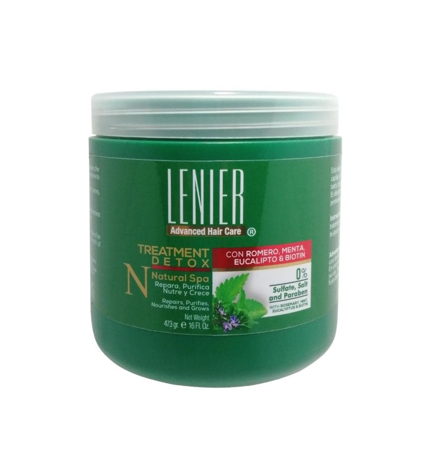 Lenier Detox Treatment w/ Rosemary Mint Eucalyptus & Biotin 17 oz Green