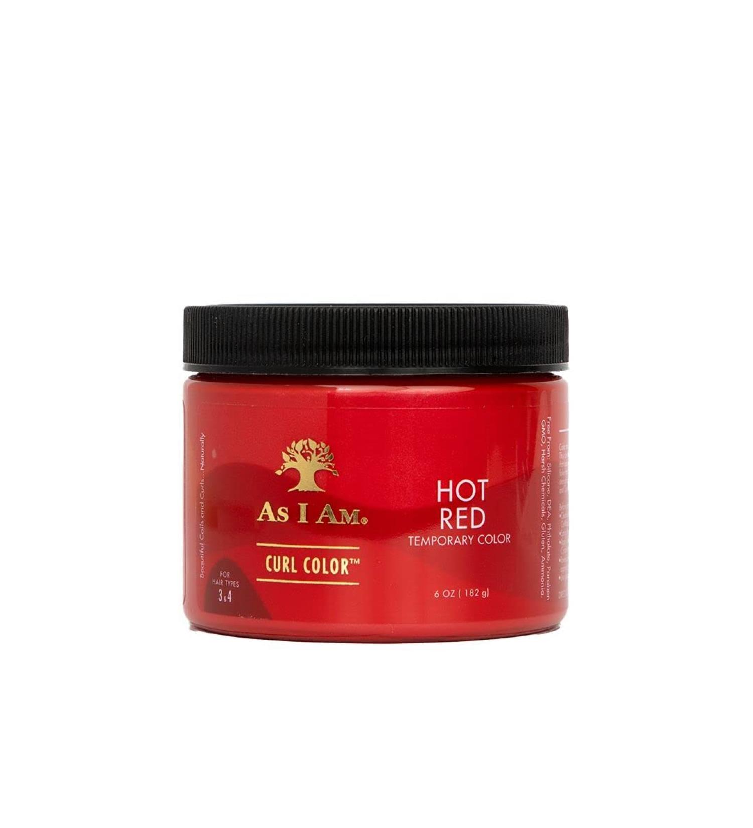 As I Am Curl Color Hot Red 6oz Gel - Temporary Color & Curling with Medium Hold - Vegan & Cruelty Free - Buy Online on GoSupps.com