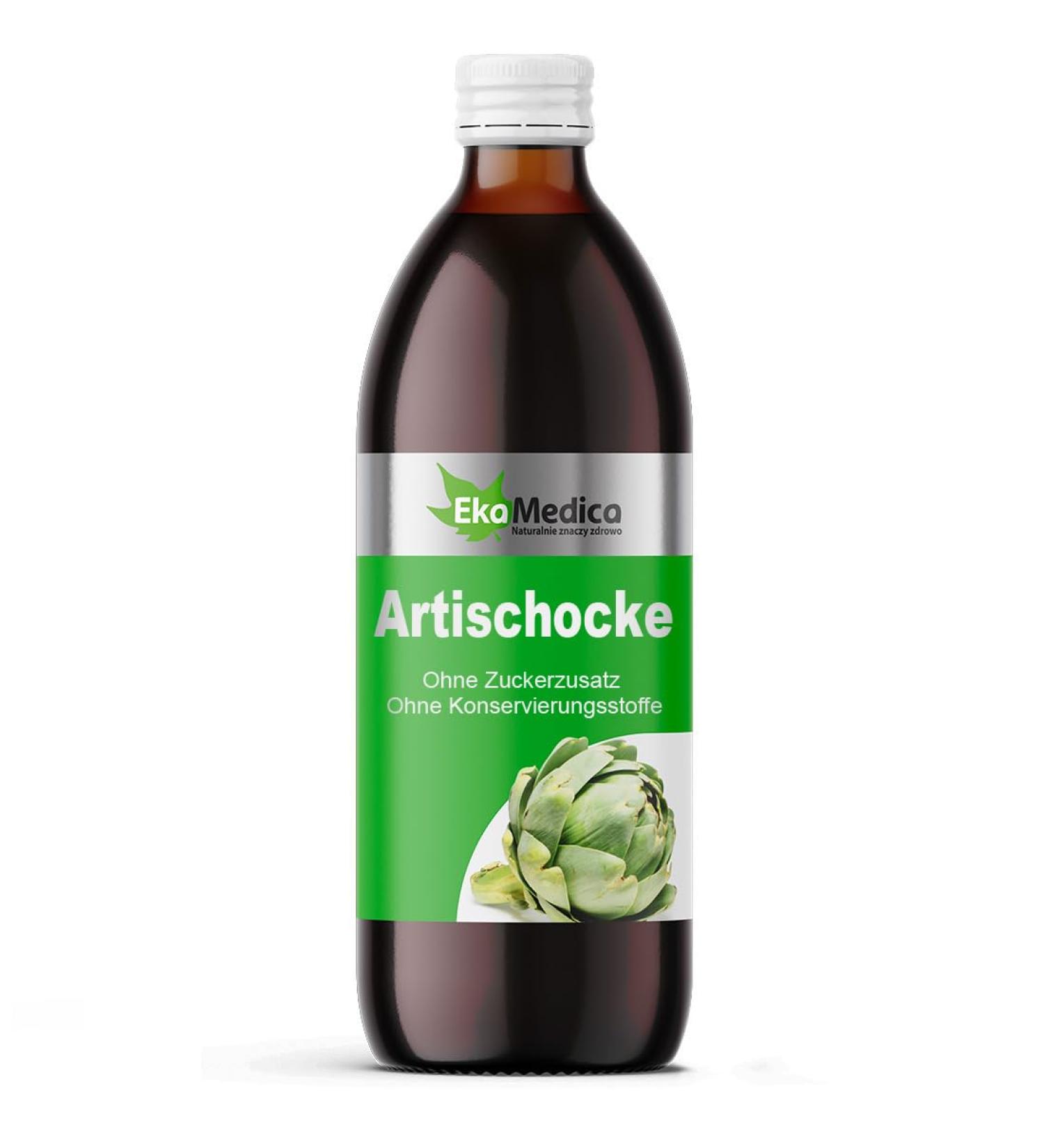 Ekamedica artichoke dietary supplements with cynarin - of course pure juice - without adding sugar preservatives fragrances (1000 ml) 1 l (1 Pack)