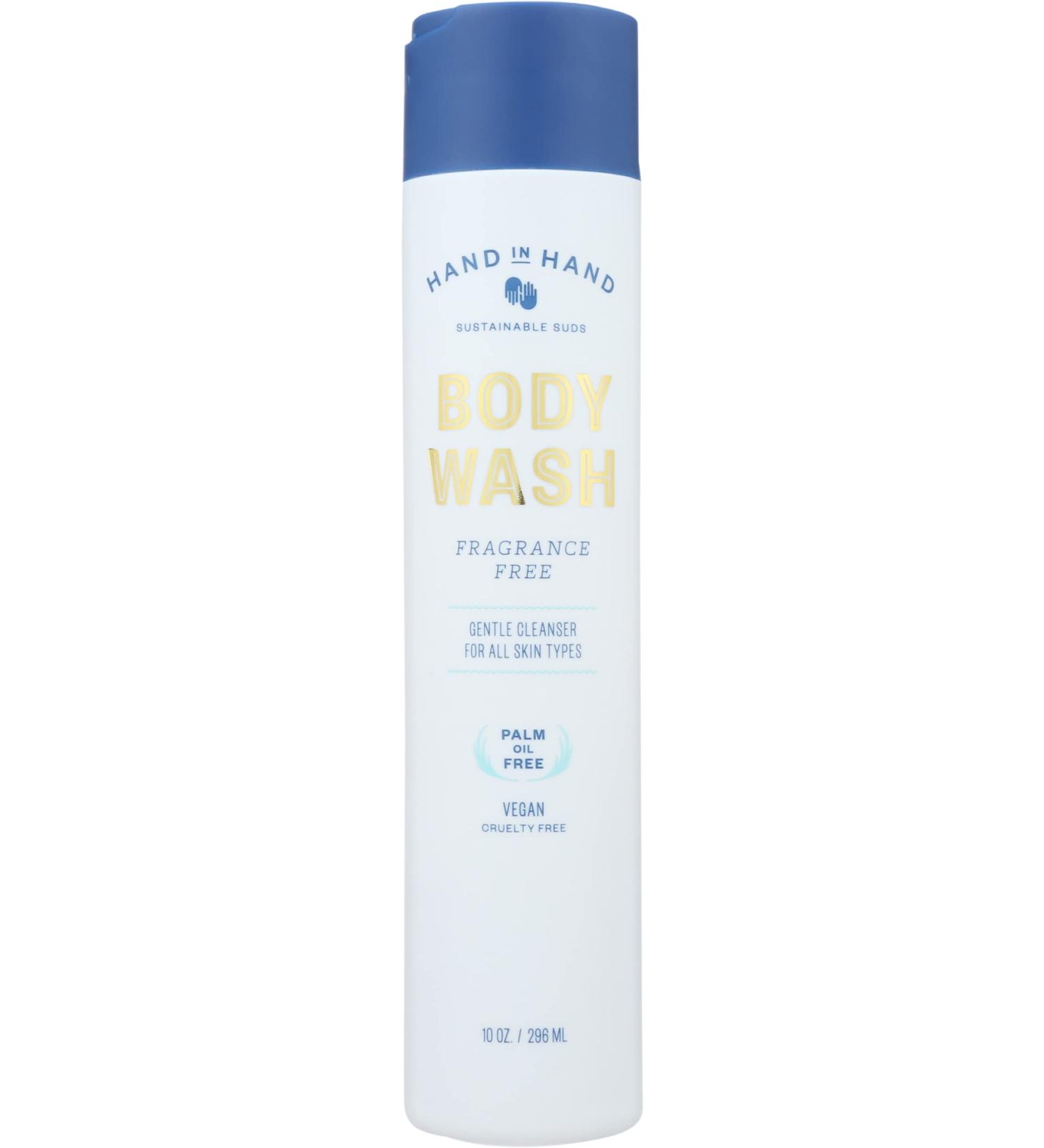 Buy HAND IN HAND Fragrance Free Body Wash - 10 OZ | Gentle Cleansing for Sensitive Skin | International Shipping Available - Buy Online on GoSupps.com
