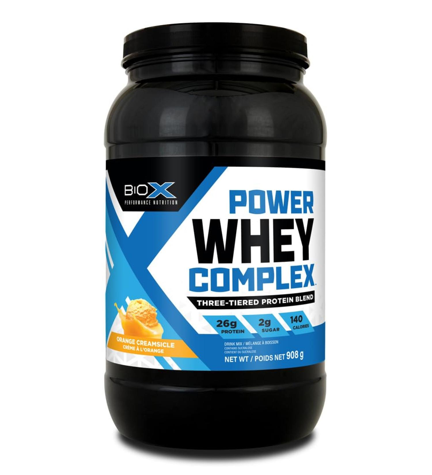 BioX Power Whey Complex | High Protein 100% Pure Whey Protein Powder | 26g Protein | Nitrogen-Rich Three Tiered Powder with Whey Concentrate Whey Isolate Hydrolyzed Whey | 26 Servings 2LB (Orange Creamsicle) Orange Creamsicle 26 Servings (Pack of 1) - Buy Online on GoSupps.com