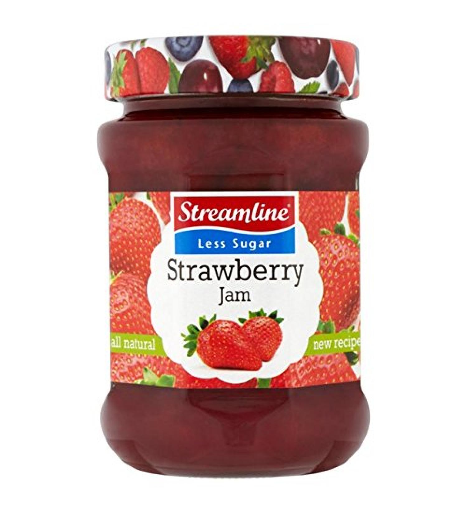 Streamline Reduced Sugar Strawberry Jam 340g