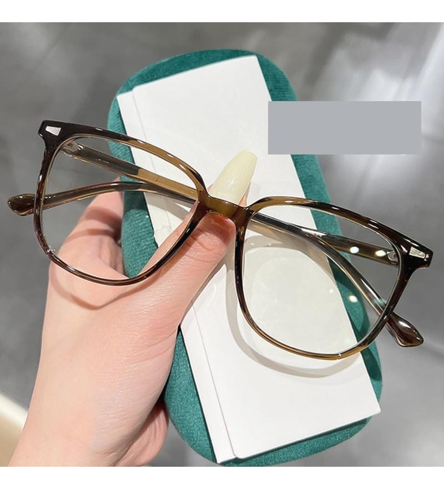 Zhuyiqz Large Anti-Blue Light Reading Glasses - Ultra-Light Glare-Free +200 Tea Color for Comfortable Reading - Buy Online on GoSupps.com