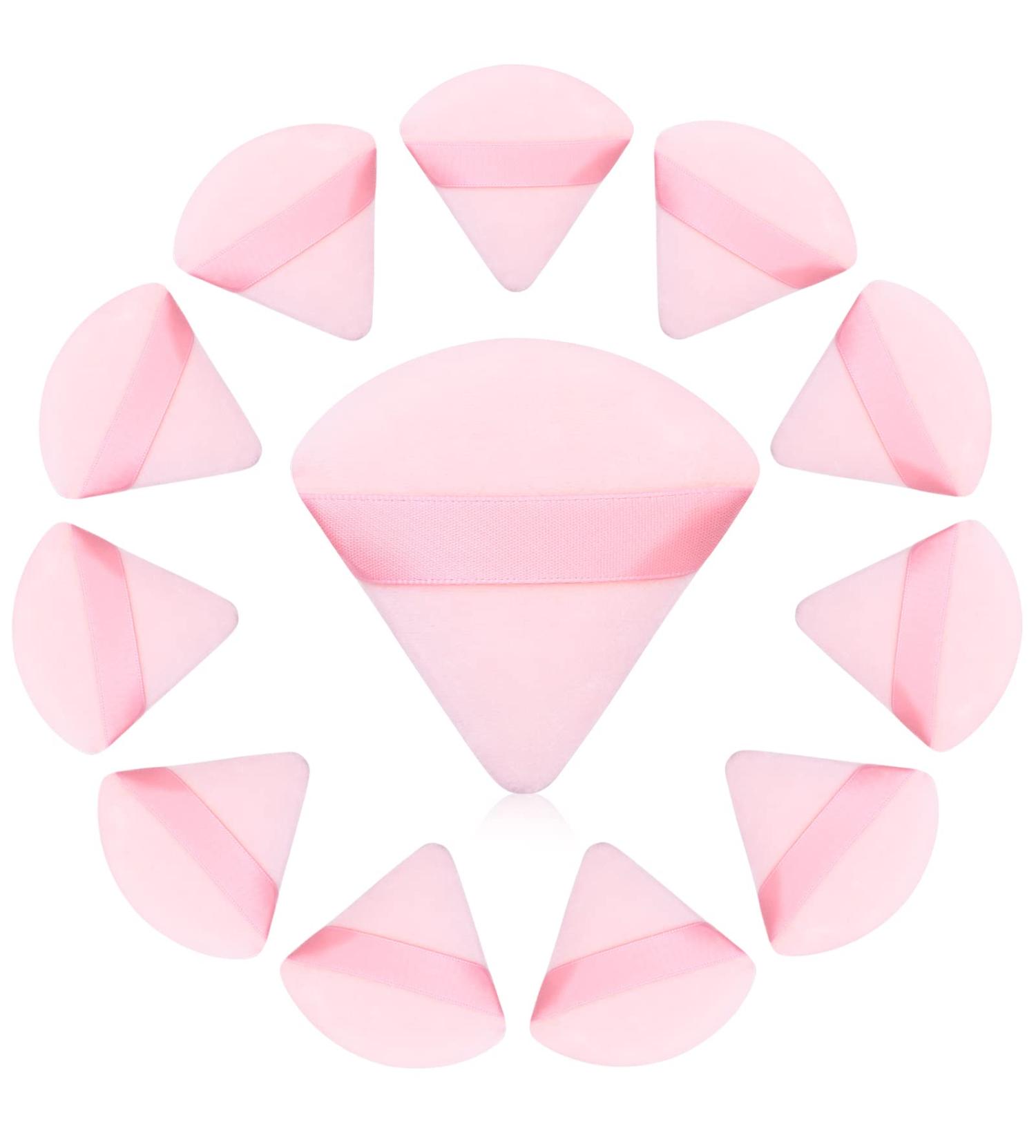 Powder Puffs 12 Pieces Pink Triangle Powder Puffs Soft Makeup Velour Puff for Pressed Powder Loose Powder Cotton Mini Powder Puff for Face Cosmetic Foundation Sponge Mineral Powder Wet Dry Makeup - Buy Online on GoSupps.com