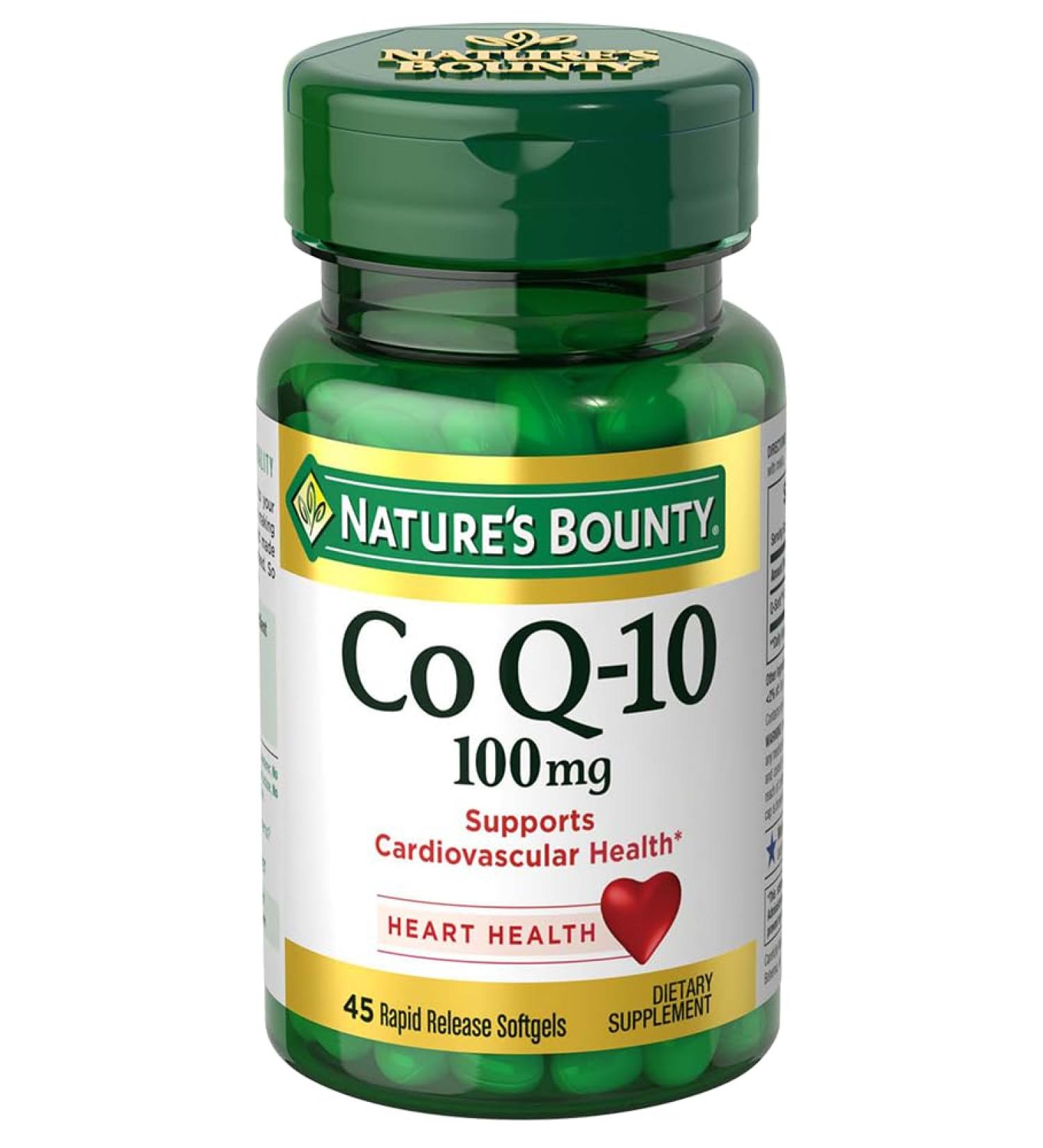 Nature's Bounty Co Q-10 100mg 45 Rapid Release Softgels (Pack of 2) 90 Count (Pack of 1)