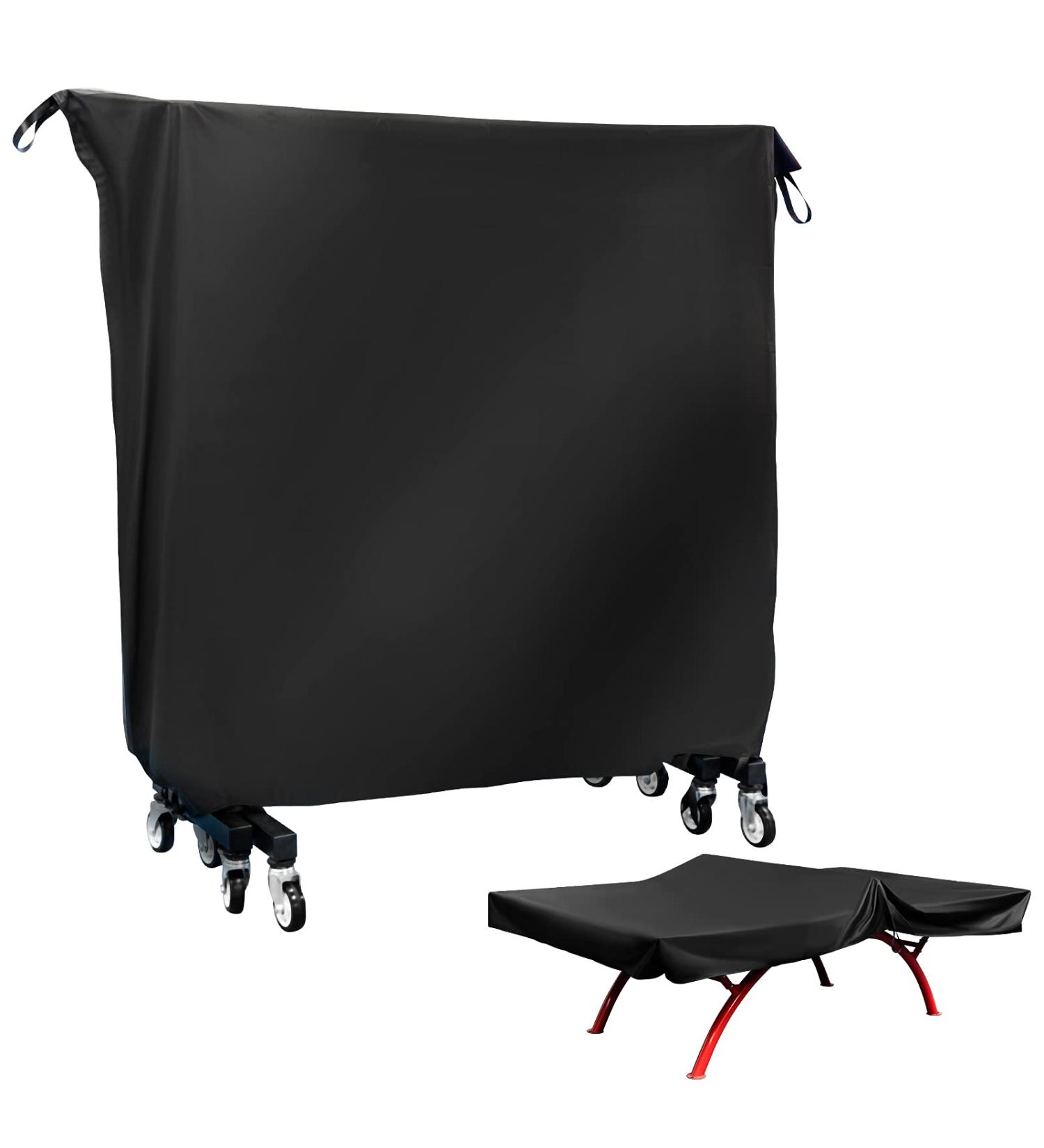 BEILLER Ping Pong Table Cover - Waterproof Outdoor/Indoor Dust Cover for Folding & Flat Tables - 11.5x7.8ft - Fits 9x5ft Tables - Black - Buy Online on GoSupps.com