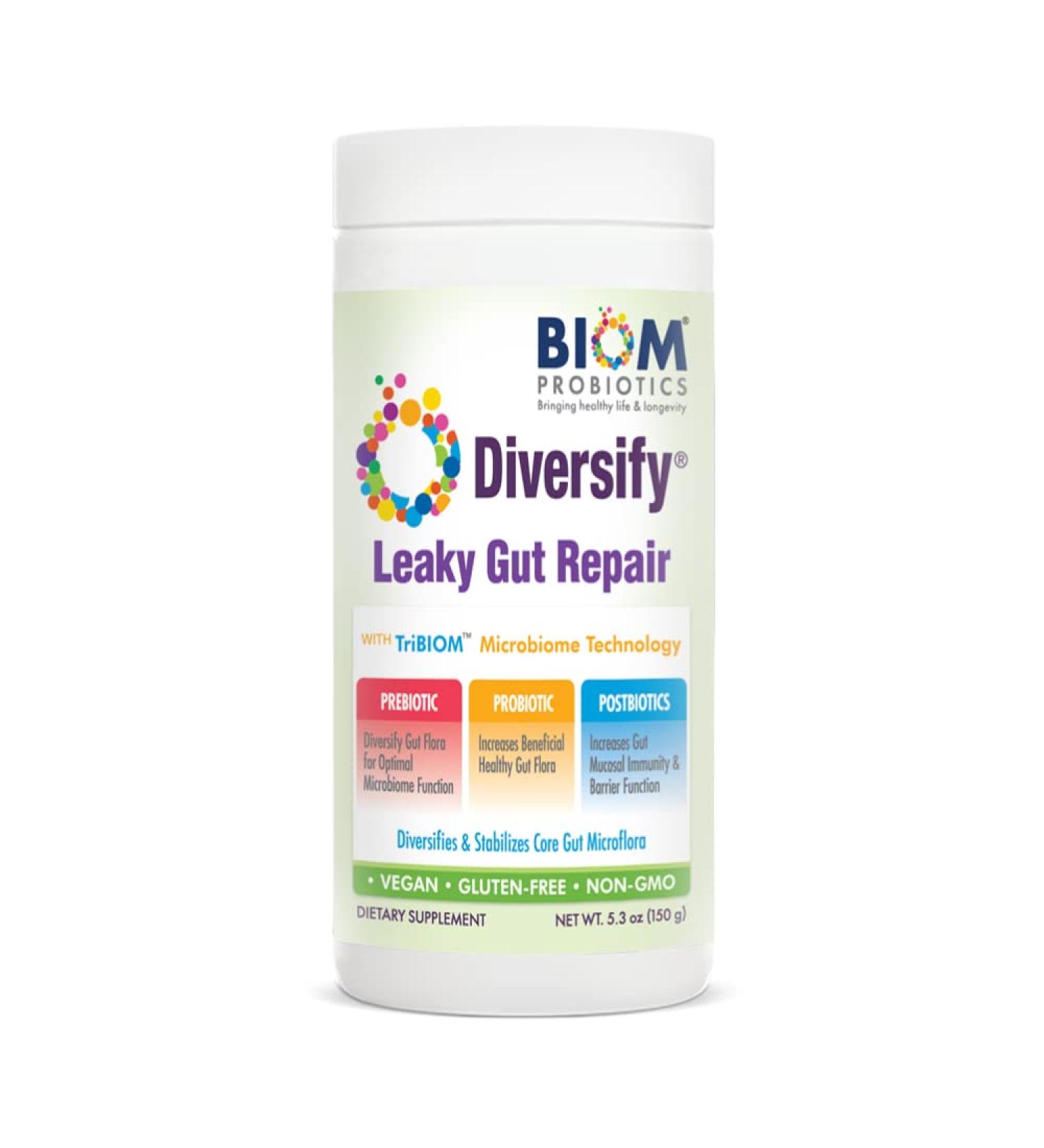 Diversify Total Gut Health Human Milk Oligosaccharides with prebiotics + Resistant Starch. Precision Probiotic Formula to Help with Leaky Gut. Vegan Non-GMO Gluten-Free (1 Unit) - Buy Online on GoSupps.com