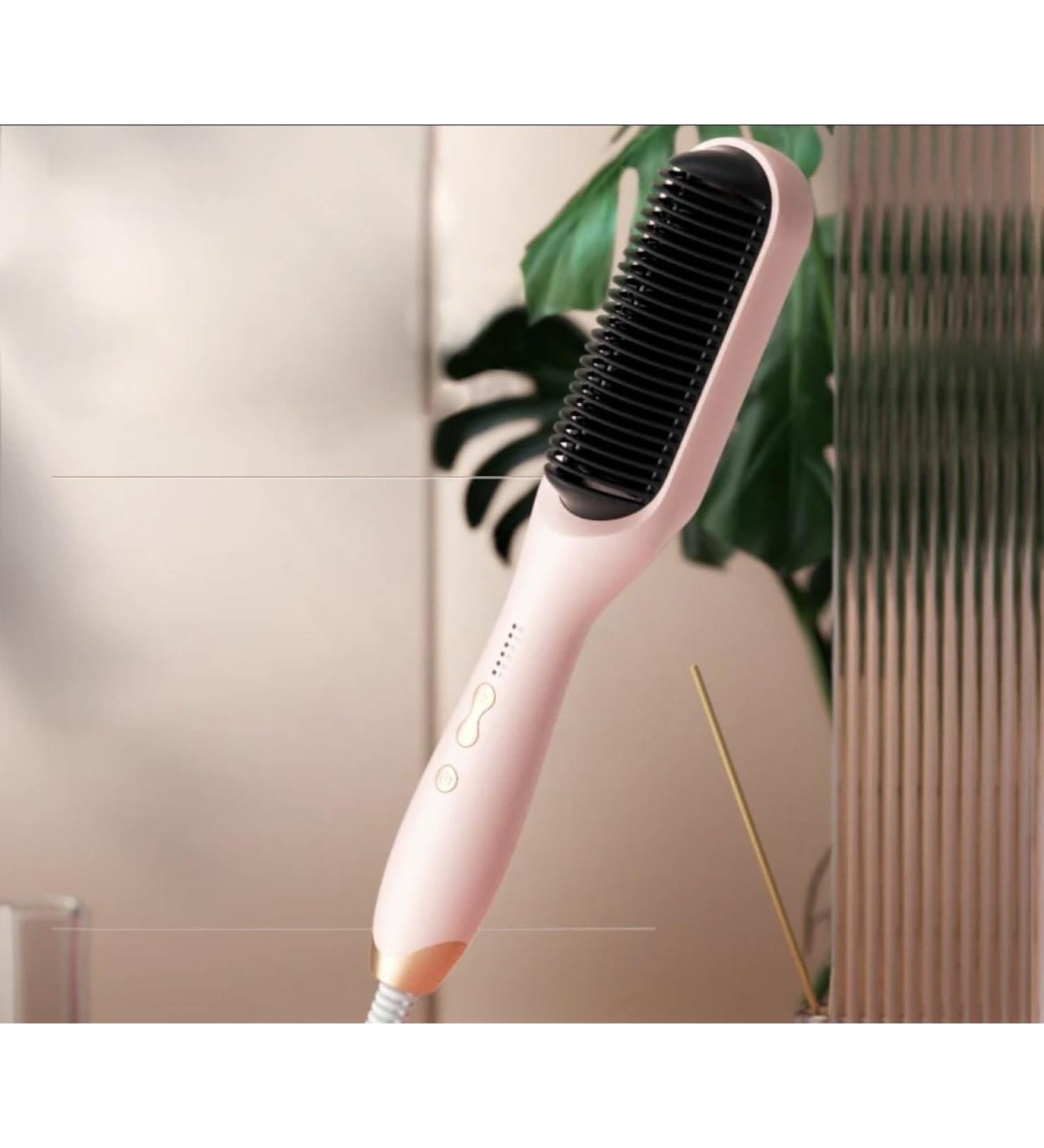 Revolubrush Pro Hair Straightener Brush | 5 Temp Settings | Fast 20s Heating | Built-in Comb for Smooth Styling - Buy Online on GoSupps.com