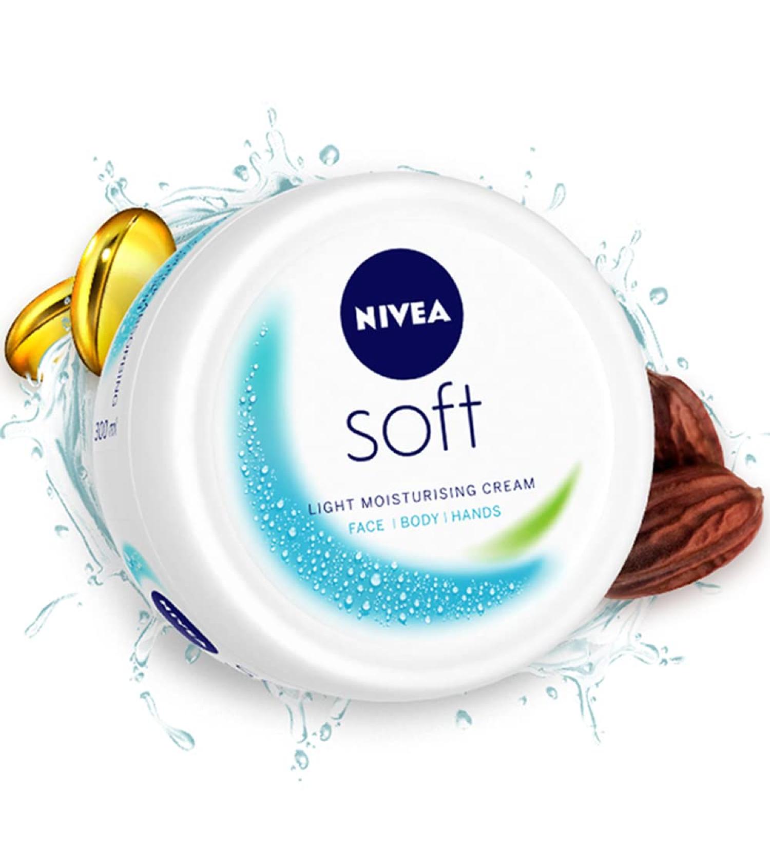 NIVEA Cream 500 ml - Soft Light Moisturiser with Vitamin E | Buy Internationally | Hydrating Skin Care - Buy Online on GoSupps.com