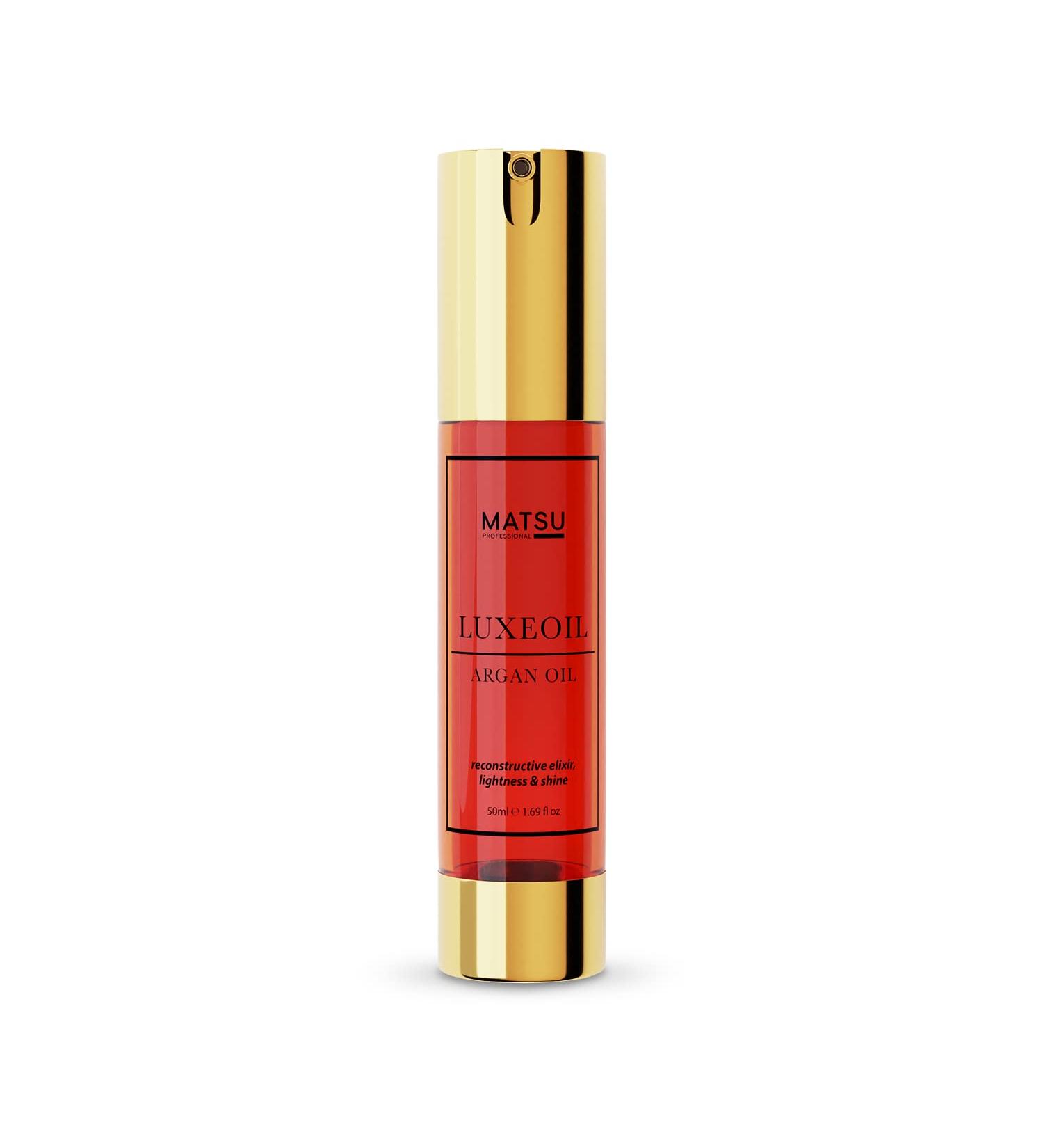 Matsu Luxeoil Argan Oil Treatment - Adds Shine, Controls Frizz - 50mL Travel & Home Size - Buy Online on GoSupps.com
