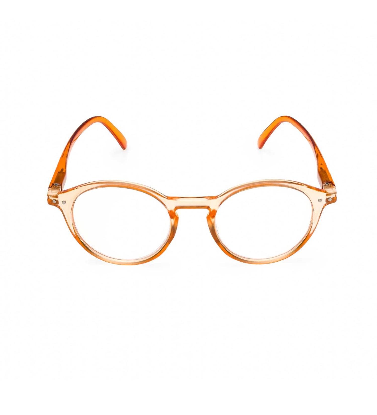 Buy Contacta Jelly Reading Glasses for Men & Women - Orange Half-Transparent +1.00 Diopter Flex Rods & Holder - Lightweight & Stylish - Buy Online on GoSupps.com