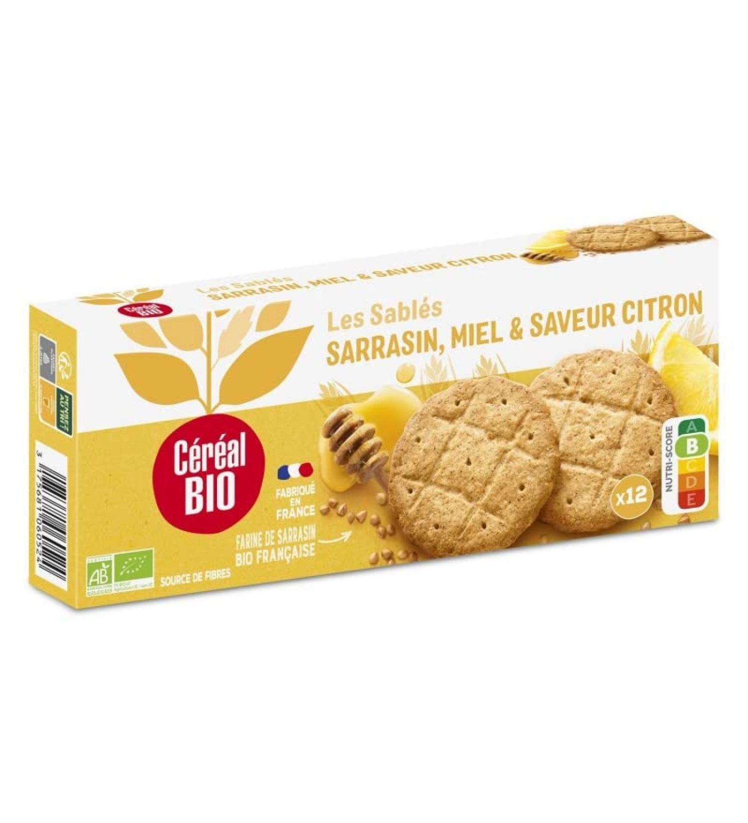 CEREAL BIO - Honey Lemon Buckwheat Biscuit 132G - Pack of 4