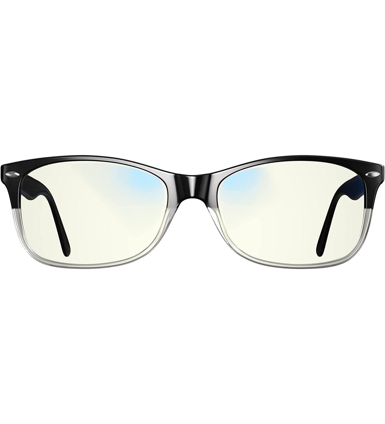Swanwick Blue Light Blocking Glasses for Men & Women - Anti Eyestrain & Headache Relief for Computer Gaming & TV - Sleep Aid - Classic Day Swannies (Large Two Tone-Black - Buy Online on GoSupps.com