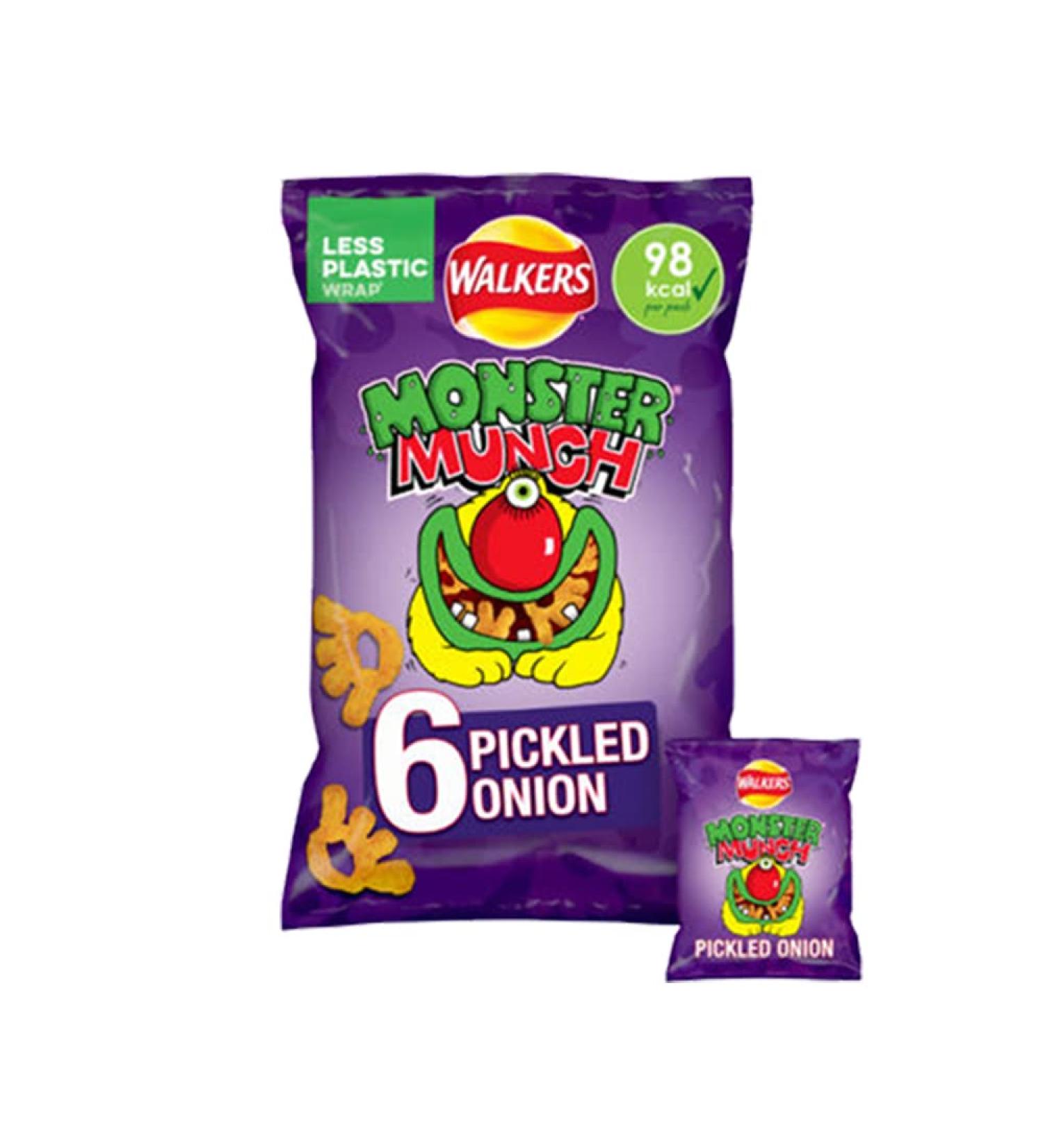 VSTAR Crisps Bags Collections Deliciously light and crispy bags (Walkers Monster Munch (6 x 20 g) 2 packs)