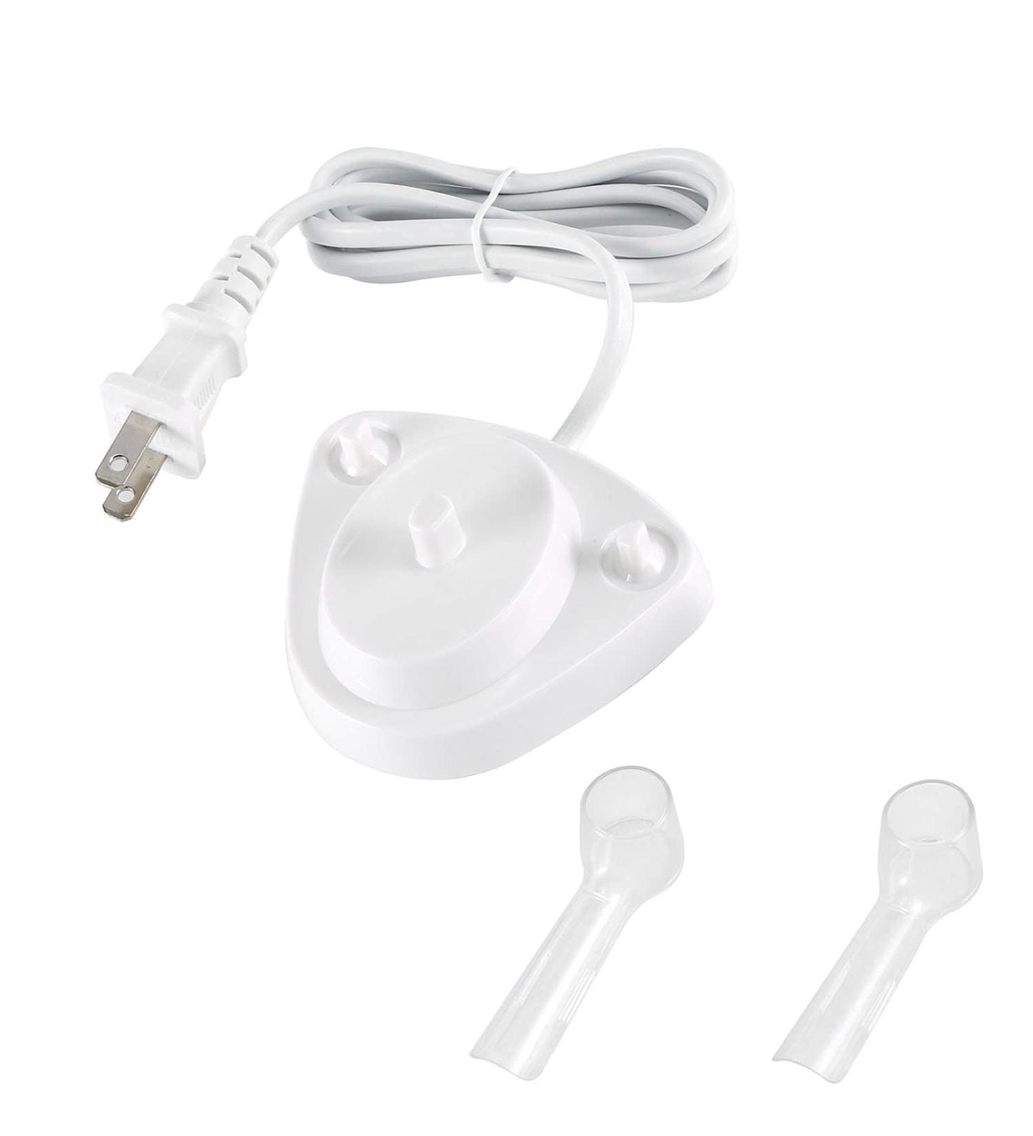 POEXUJING Portable Inductive Electric Toothbrush Charger for Oral B Model 3757 | 2 Head Holders & Dust Caps | Travel Replacement Charging Base - Buy Online on GoSupps.com