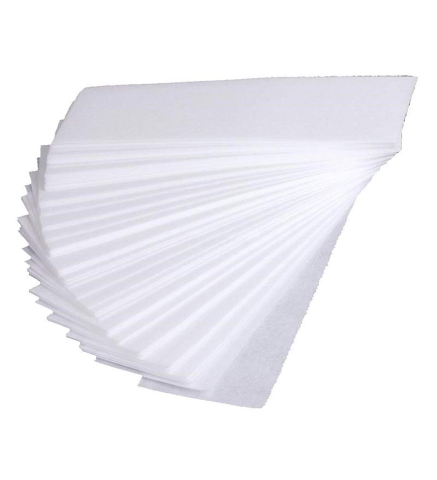 100Pcs Non-Woven Wax Strips Women Facial and Full Body Hair Removal Waxing Strips - 20 x 7CM White Creative and Exquisite Workmanship Practical