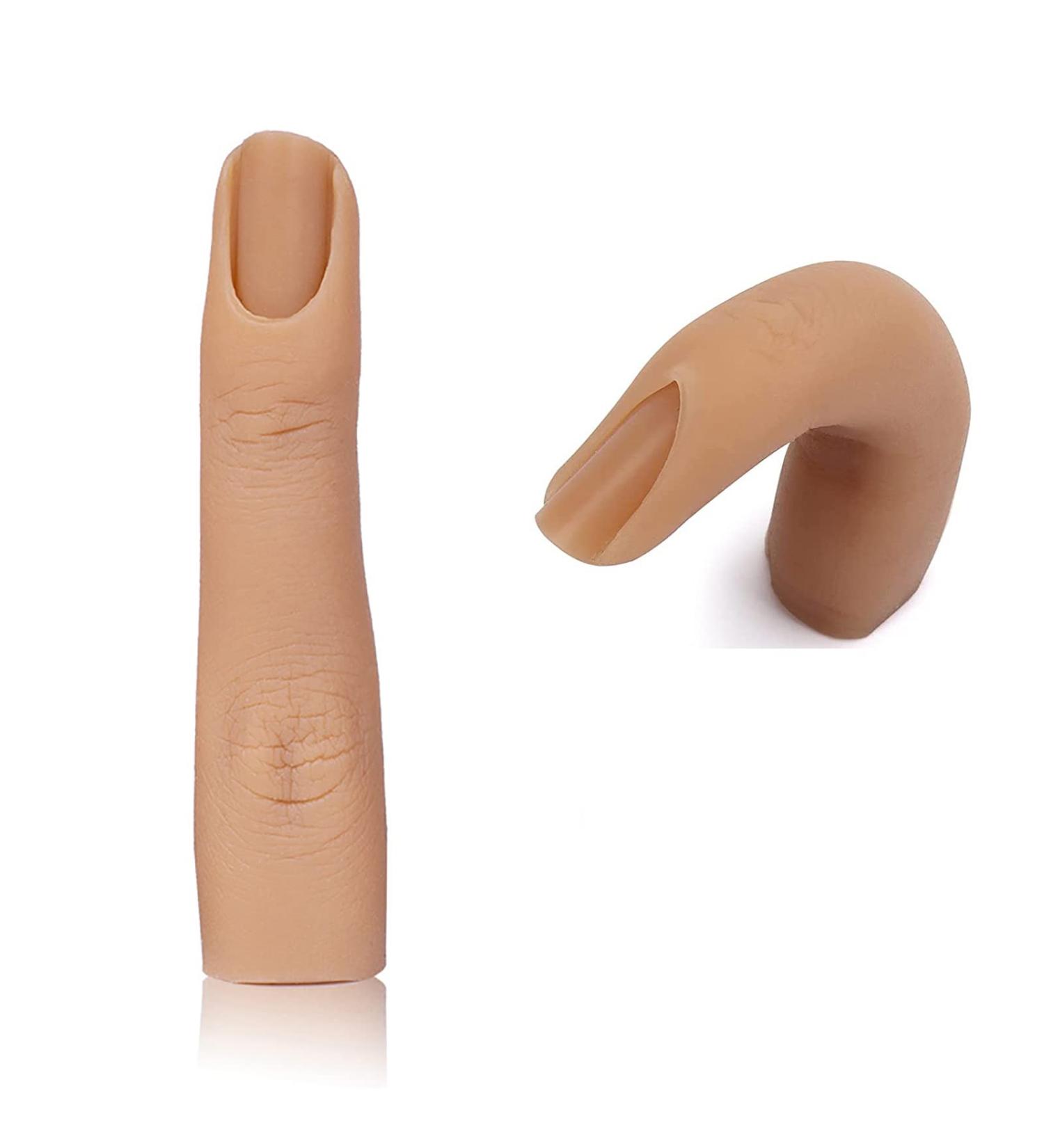 Silicone Nail Training Finger for Acrylic Nails - Flexible Fake Practice Finger (3#) - Buy Online on GoSupps.com