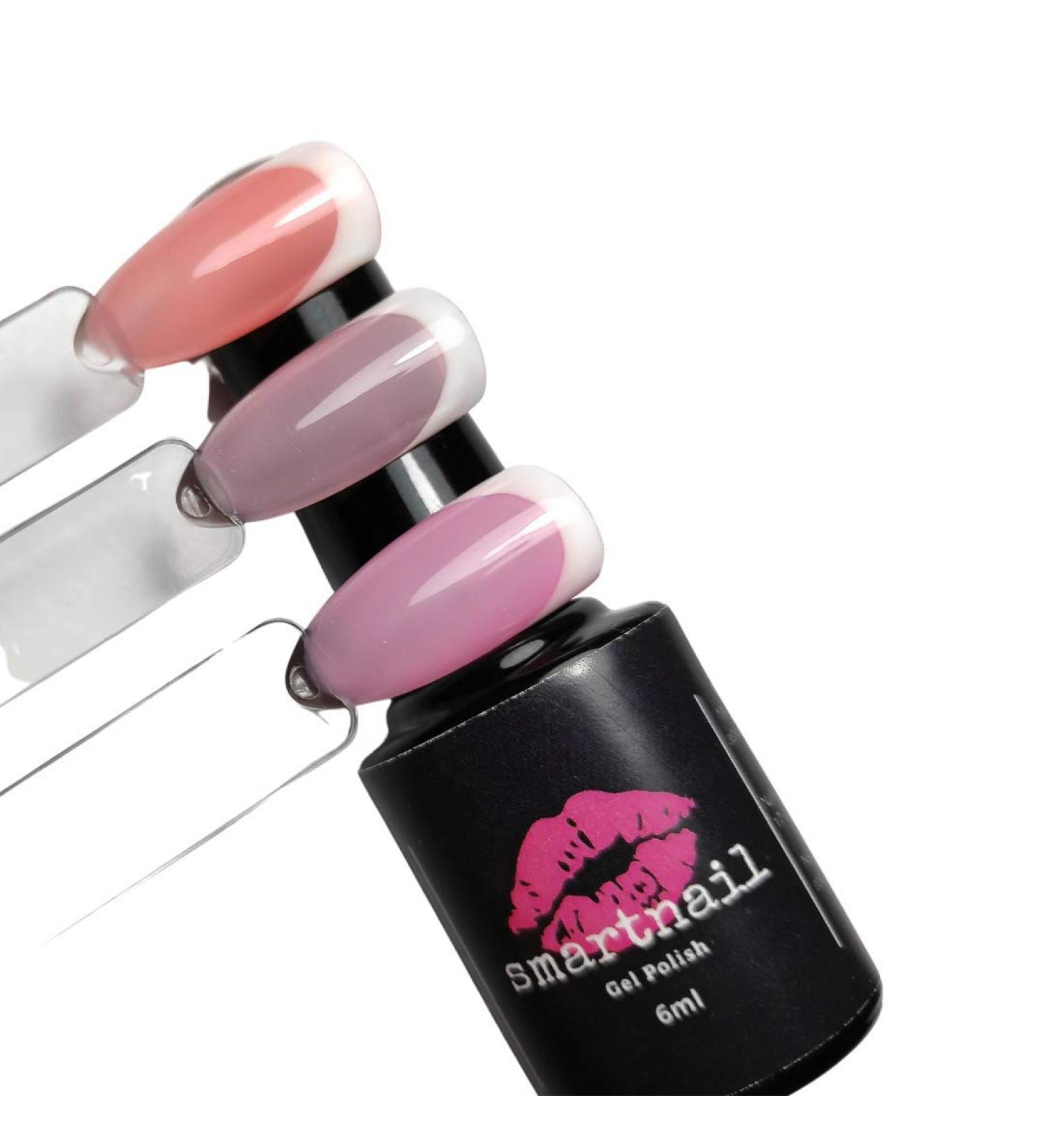 SmartNail UV Gel Nail Polish Set - 3 Colors Top & Base Gel Kit for Perfect French Manicure | Nail Art Lacquer - Buy Online on GoSupps.com