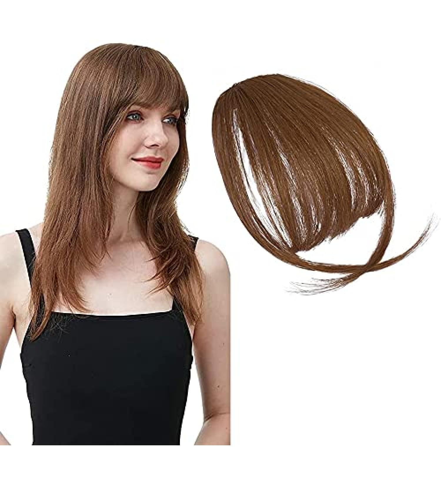Buy 1pc Thick Natural Clip-In French Bangs - Full Front Neat Hair Clips for Daily Life Dating & Cosplay | International Shipping - Buy Online on GoSupps.com