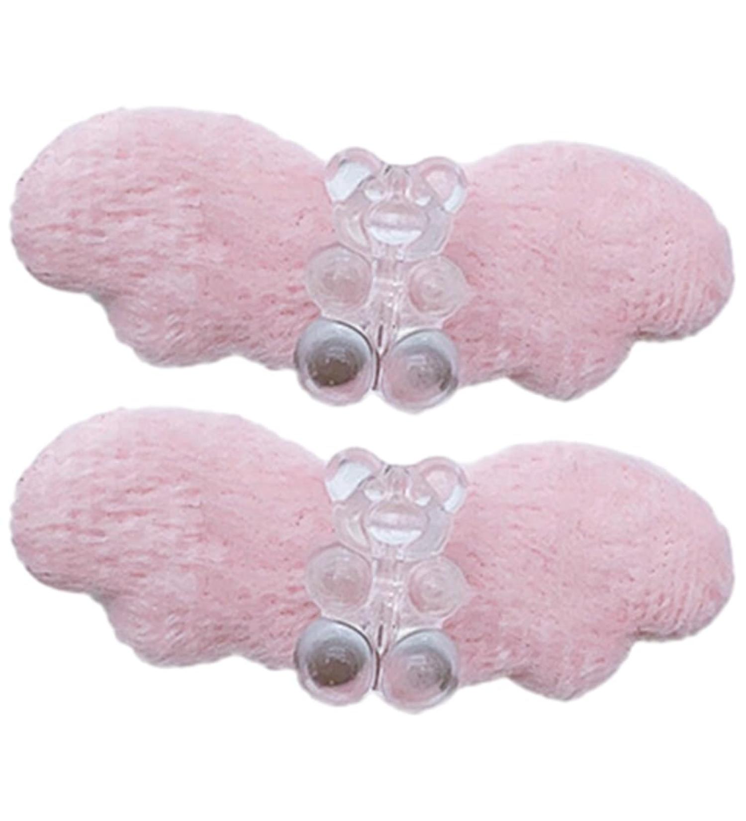 hgnxa Cute Bear Plush Angel Wing Hair Clip Sweet JK Girls Hairpins Barrettes Hair Accessories Aesthetics Hairgrip - Buy Online on GoSupps.com