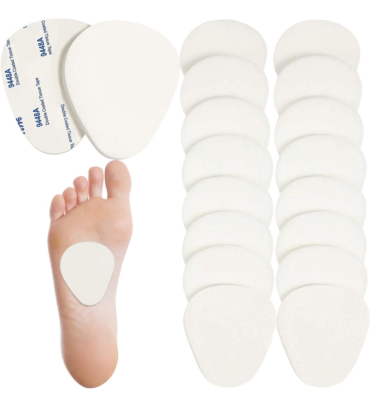 Medium Foot Pads for Pain Relief - Felt Inserts & Adhesive Foam Cushions for Forefoot Support - 10 Pairs for Men & Women - Buy Online on GoSupps.com