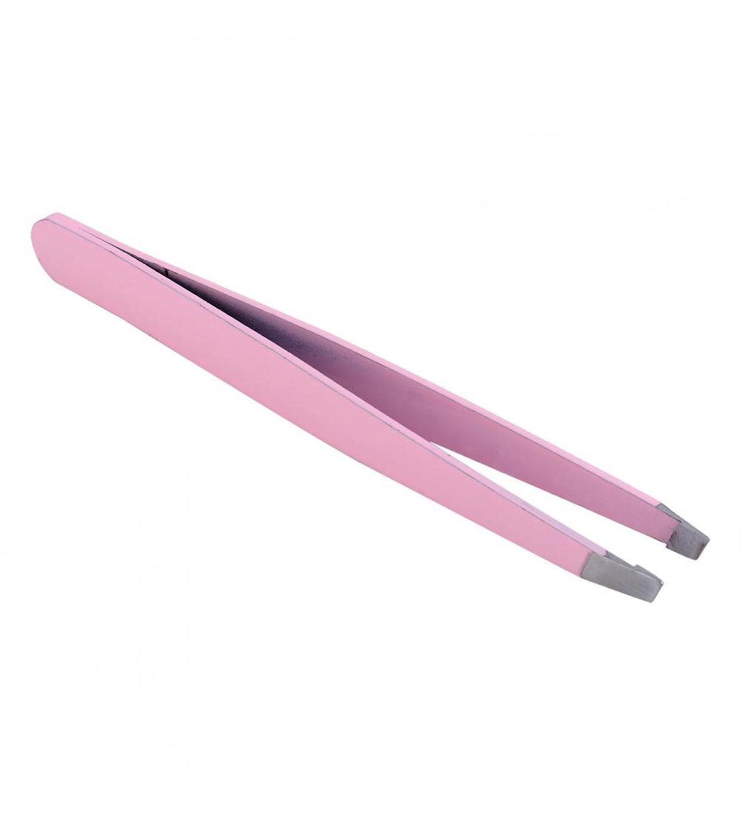Tweezers For Women Eyebrow Tweezers 1 Pc Black/Pink Eyebrow Tweezer Hair Beauty Slanted Puller Stainless Steel Clips Makeup Tool - Buy Online on GoSupps.com