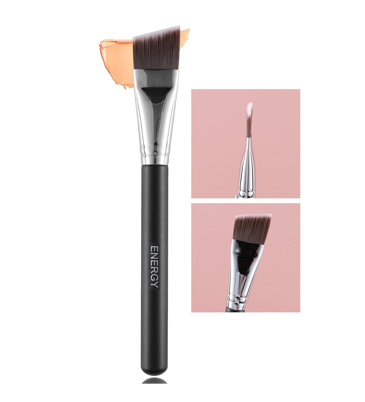 ENERGY Angled Foundation Brush for Liquid Makeup Flat Makeup Brush For Foundation Facial Mask Concealer with Liquid Cream Primer Blending DenseThin Soft Vegan Synthetic Bristles Face Brush - Buy Online on GoSupps.com
