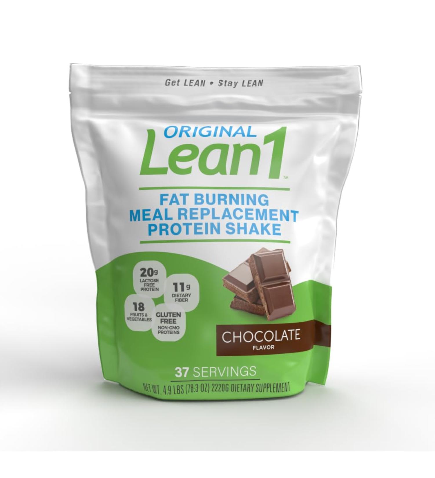 Lean1 Chocolate 5 Pound - Fat Burning Meal Replacement (37 Servings) | Best International Shipping - Buy Online on GoSupps.com