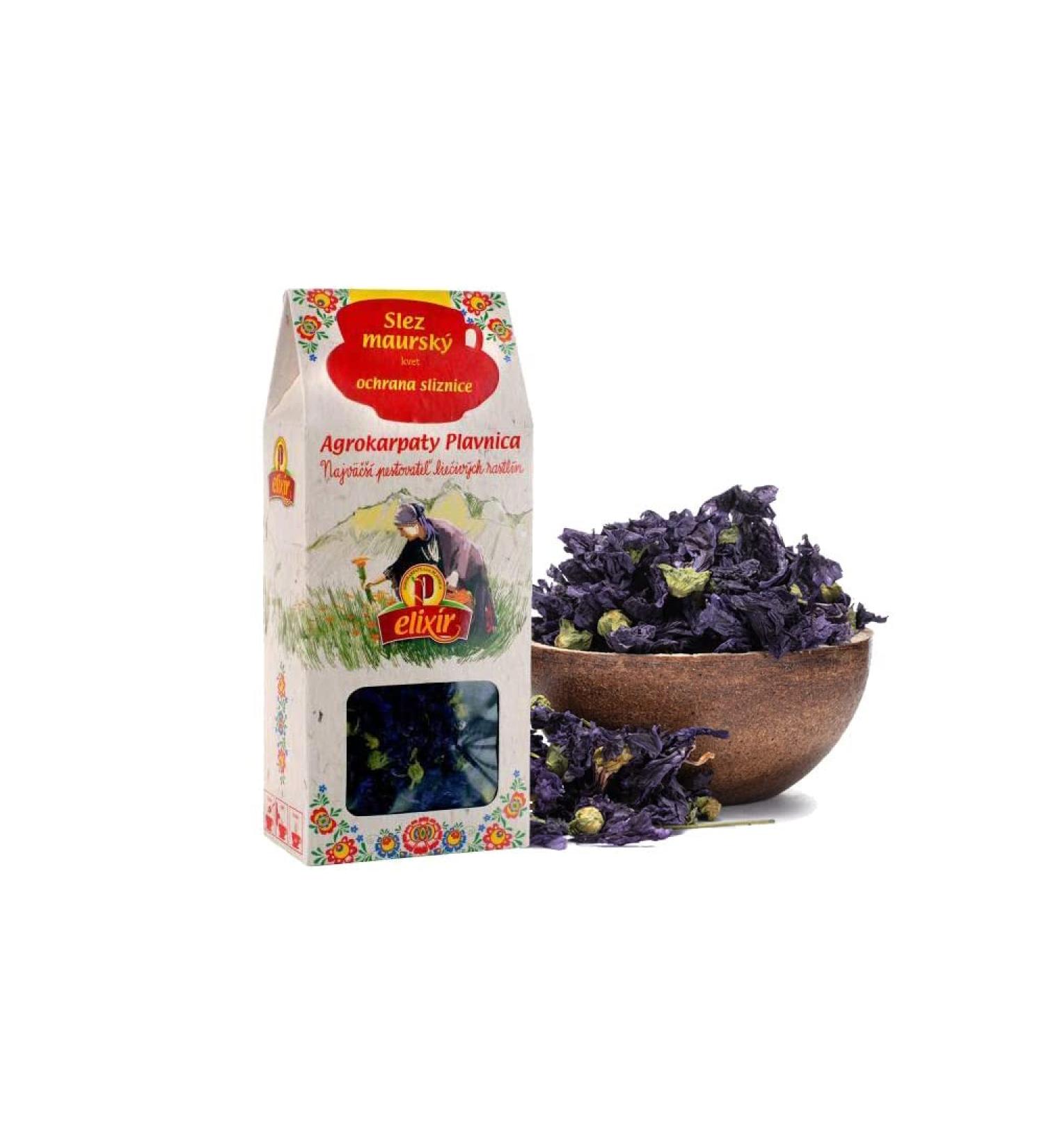 Agrokarpaty Common Mallow Flower (Malva Sylvestris Mauritiana) | Natural Herb (Loose Dried Herb 15g) - Buy Online on GoSupps.com