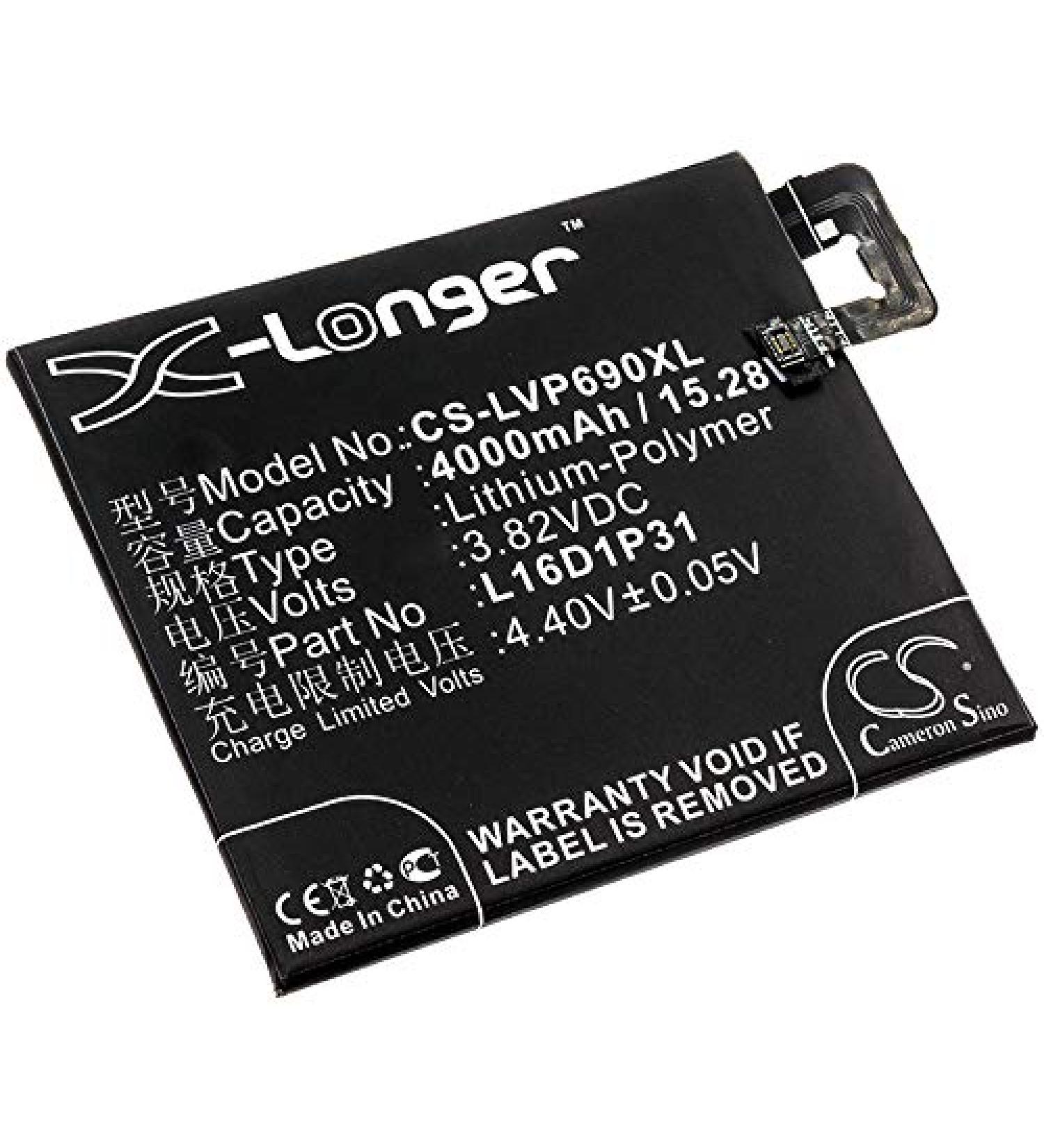 Buy 4000mAh Replacement Battery for L16D1P31 PB2-690N Phab 2 Pro - International Shipping Available - Buy Online on GoSupps.com