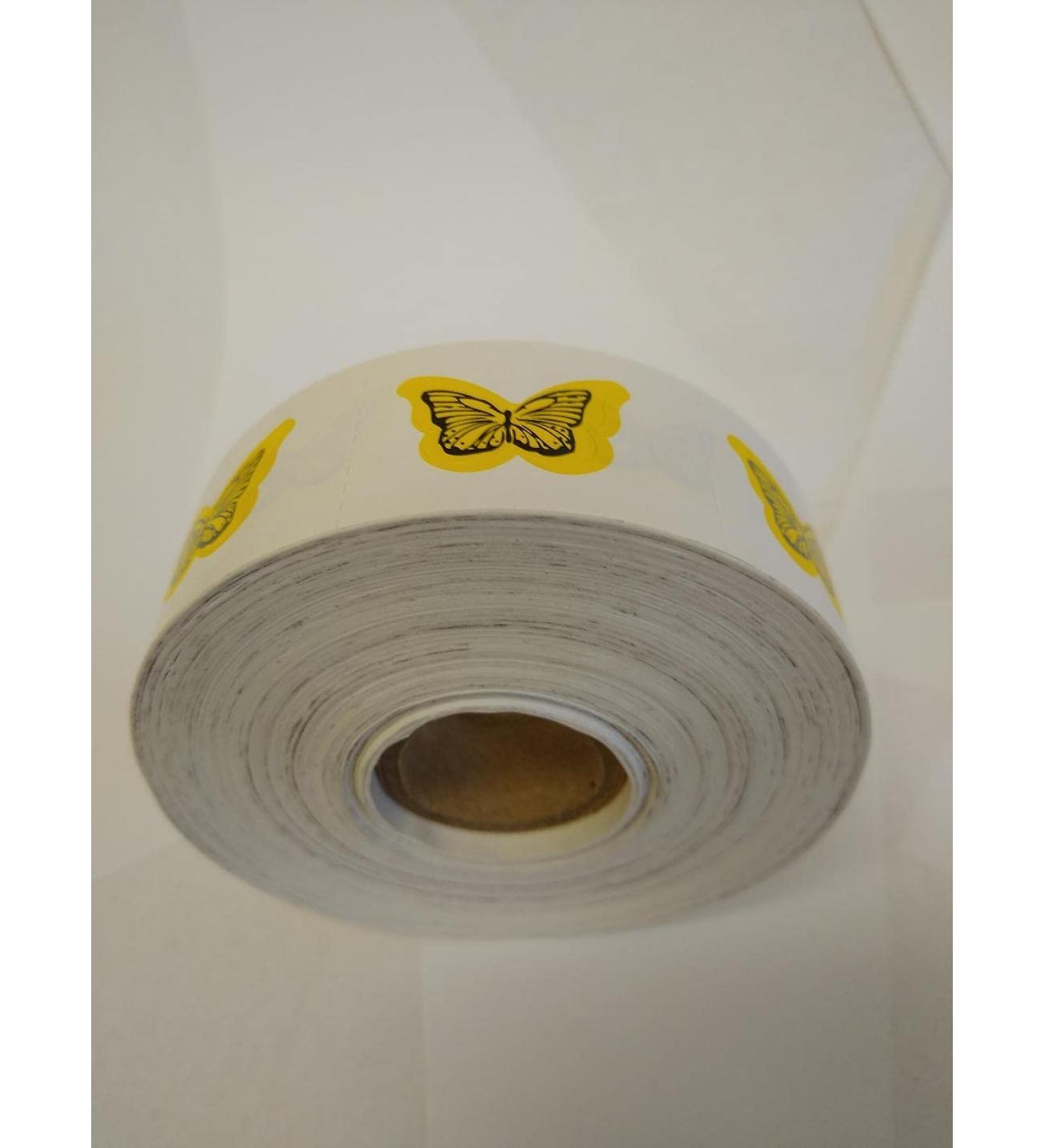 Yellow Butterfly Tanning Stickers - Full Roll of 1000 | Perfect for Tan Lines & Body Art - International Shipping Available - Buy Online on GoSupps.com