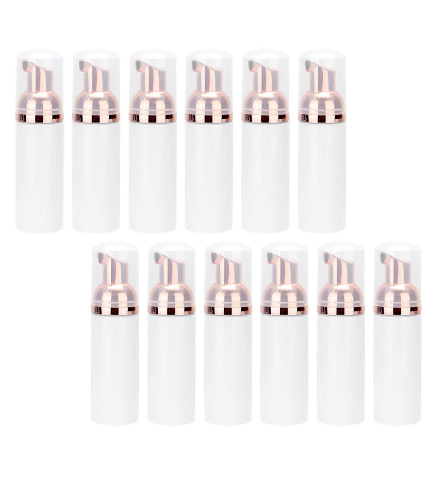 FRCOLOR 12pcs Plastic Foam Dispenser Bottle Empty Mini Foaming Pump Bottles Travel Cosmetics Refillable Containers for Shampoo Facial Cleanser Lotion (Rose Gold) As Shown - Buy Online on GoSupps.com