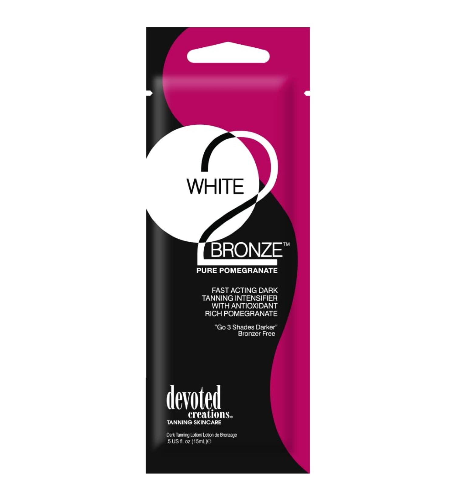 Devoted Creations White 2 Bronze Pure Pomegranate sunbed tanning lotion cream (15ml sachet)