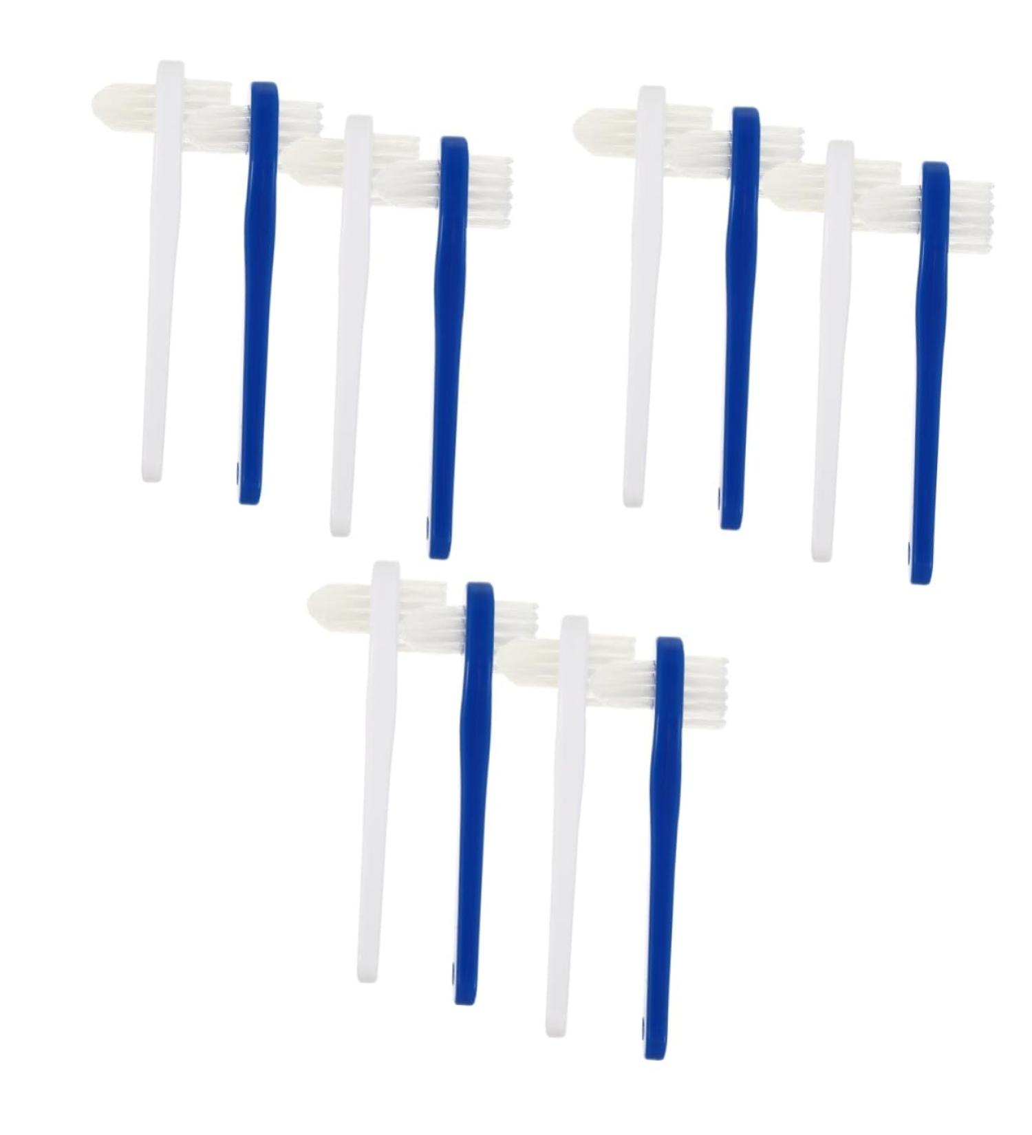Minkissy 12 STK Double-Headed Toothbrush - Interdental & Denture Care Brush for Prothesis Cleaning | International Shipping Available - Buy Online on GoSupps.com