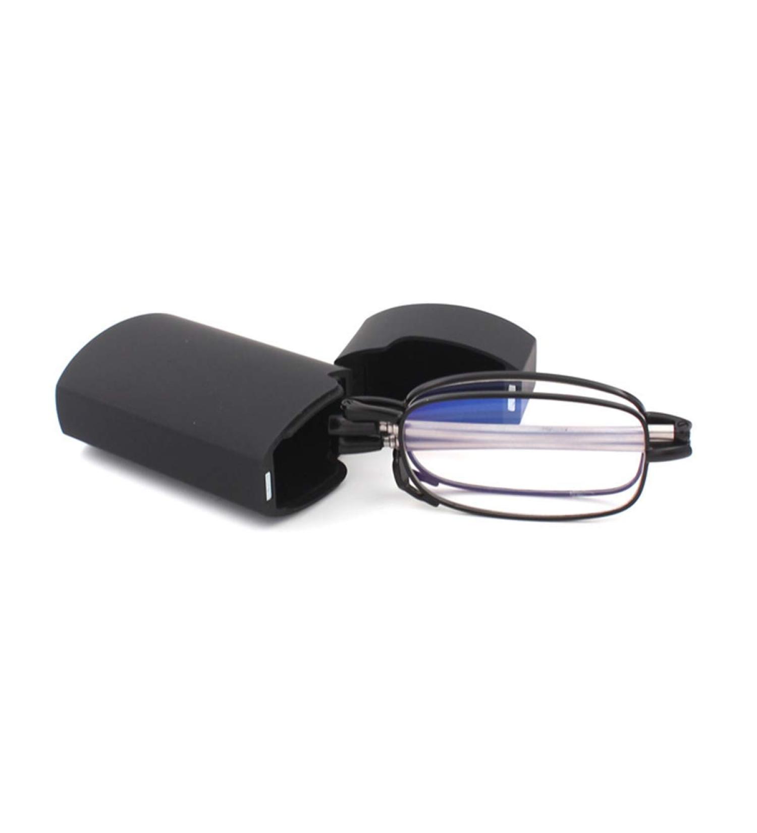 Buy Cokobin Foldable Reading Glasses +2.5 | Mini Anti-Blue Steel Reading Aid for Men & Women | Includes Hard Shell Case | International Shipping - Buy Online on GoSupps.com