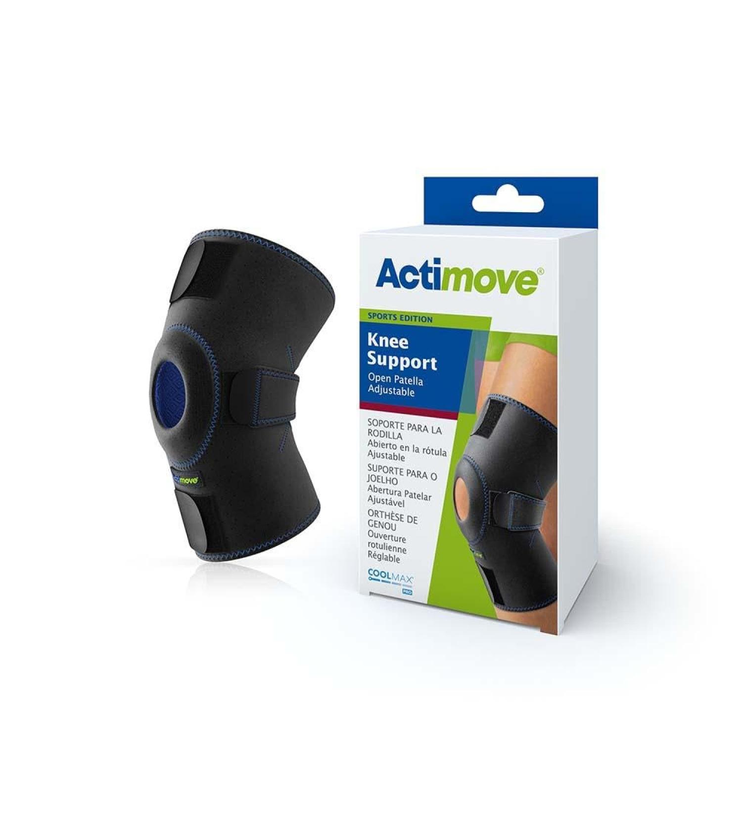 Sports Edition Knee Brace for Men & Women | Open Patella Knee Support for Injury Recovery | Universal Fit for Meniscus Tear ACL MCL Pain Relief | Black - Buy Online on GoSupps.com