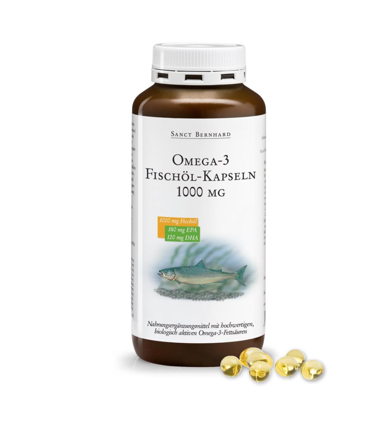 Sanct Bernhard Omega-3 fish oil capsules 1000 mg
