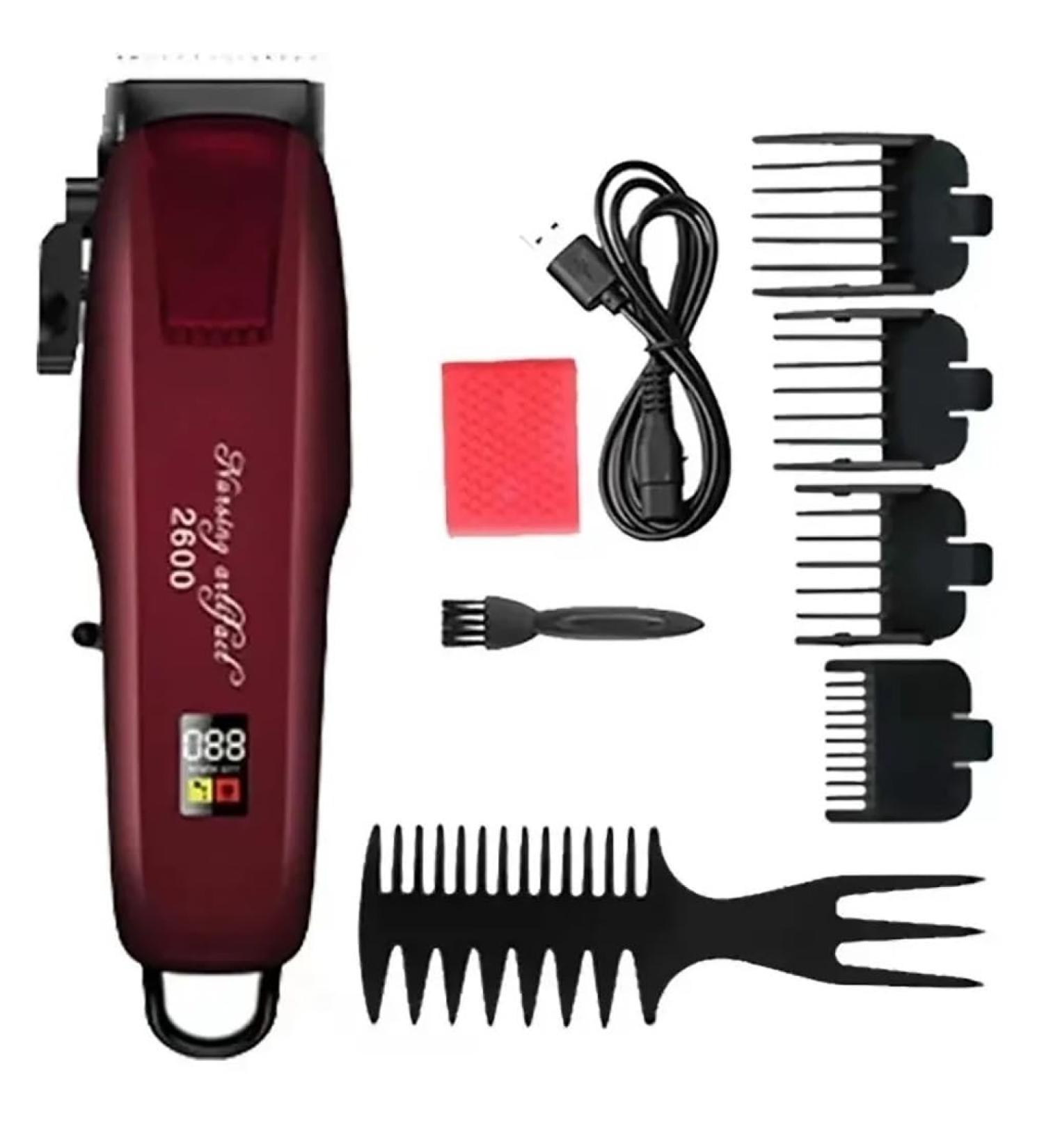 Professional Retro Hair Clippers with LED Screen & USB Charging - Men's Electric Hair Trimmer for Precise Grooming - Buy Online on GoSupps.com