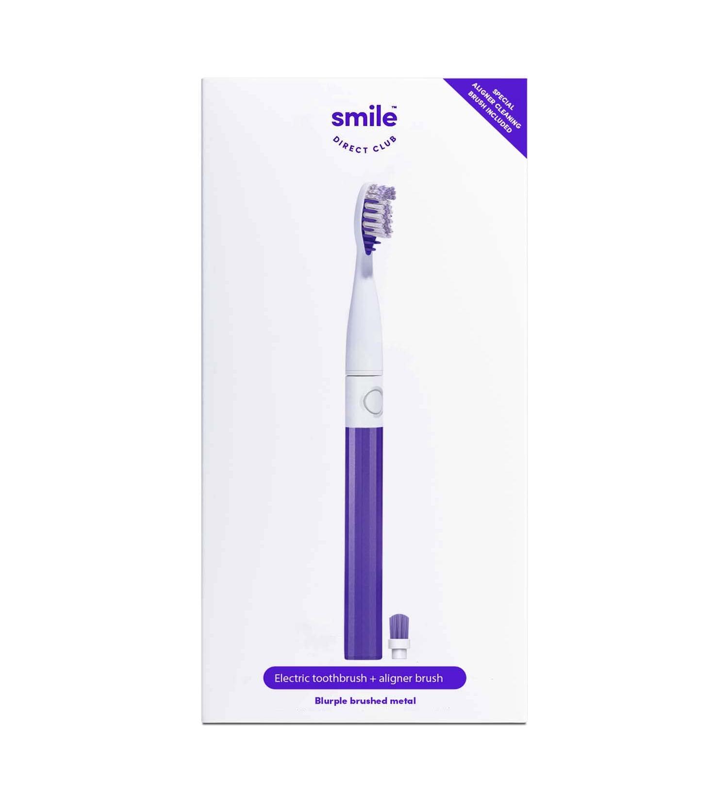 SmileDirectClub Electric Toothbrush Club Edition with Aligner Brush Head + Travel Case - Blurple Club Edition - Buy Online on GoSupps.com