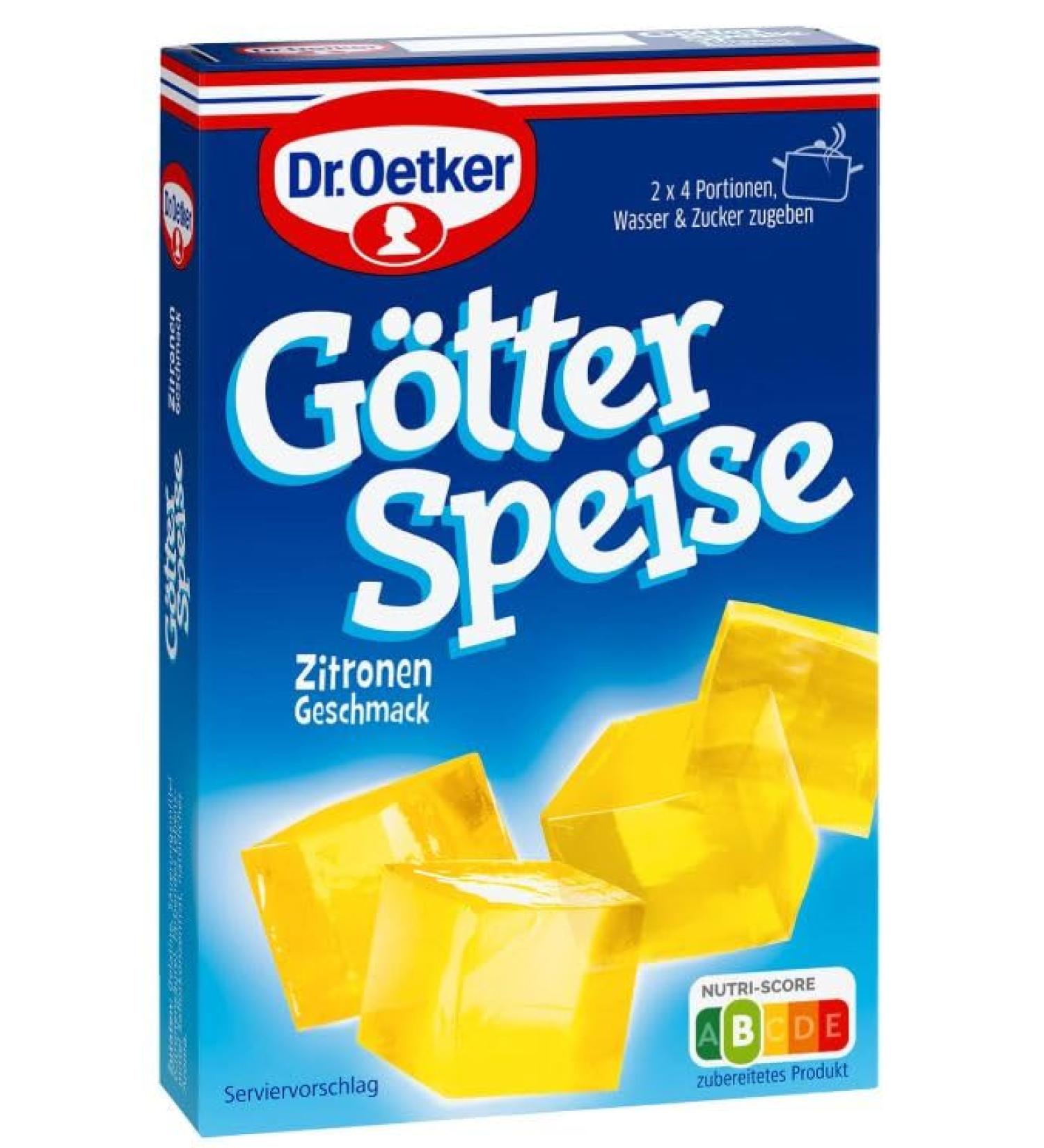 Zitronen - G tterSpeise - Geleepulver - Poudre G latine au Go t Citron - D licieuse pour Desserts - Parfaite pour Cr er des Gel es Fra ches et Fruit es - Compatible avec Dr.Oetker - 25 2g